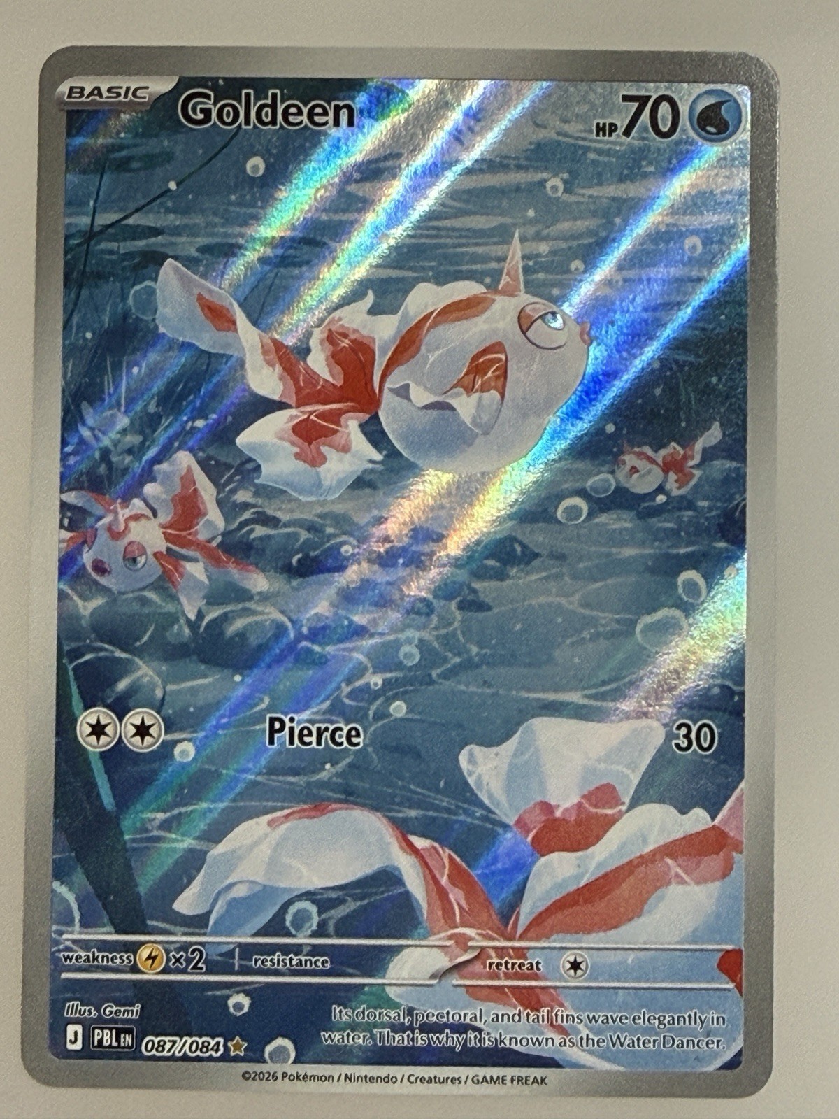 2026 Pokemon Pitch Black Goldeen Illustration Rare #087/084 IR