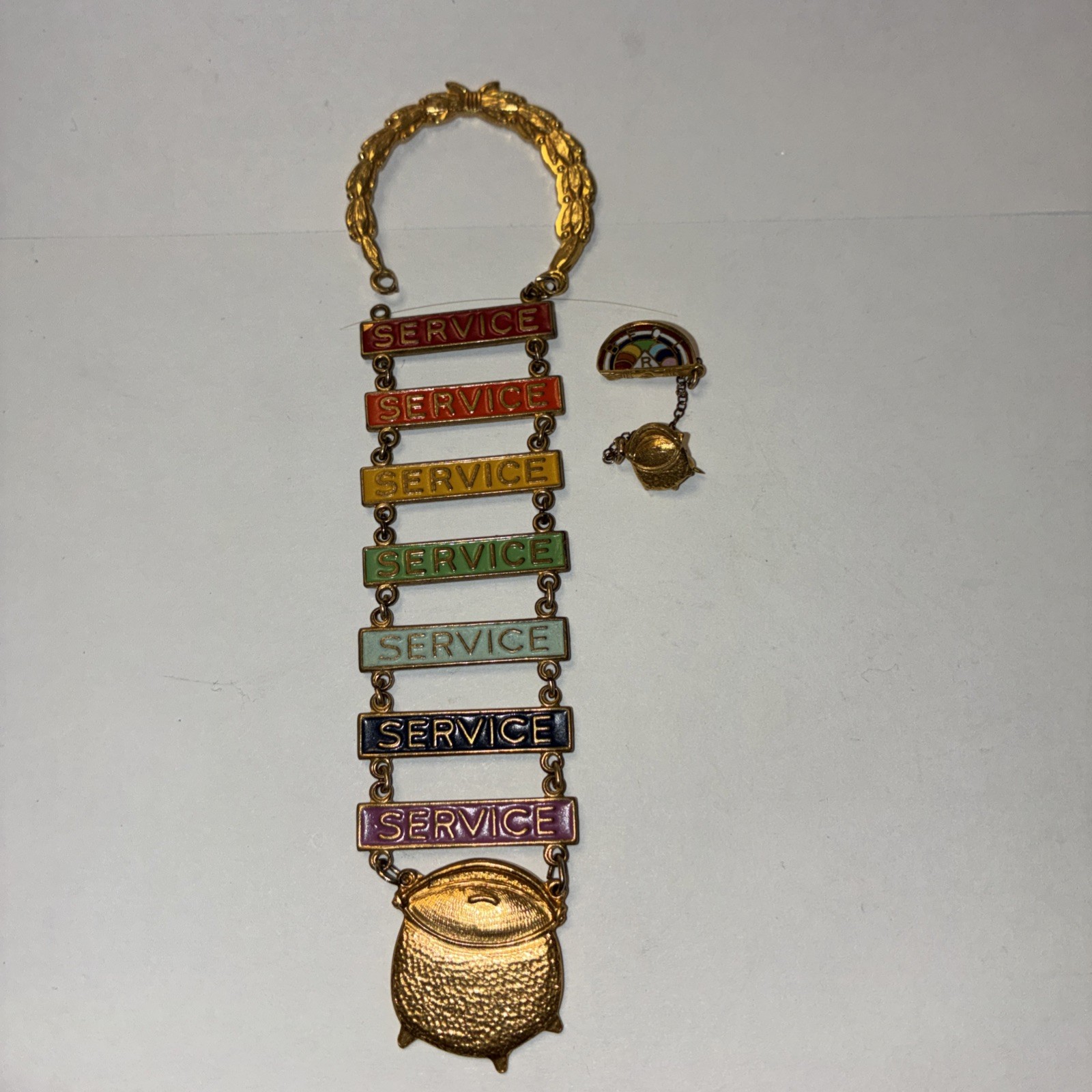Vtg BFCL R International Order of Rainbow Girl Pins Gold Filled GF IORG Masons