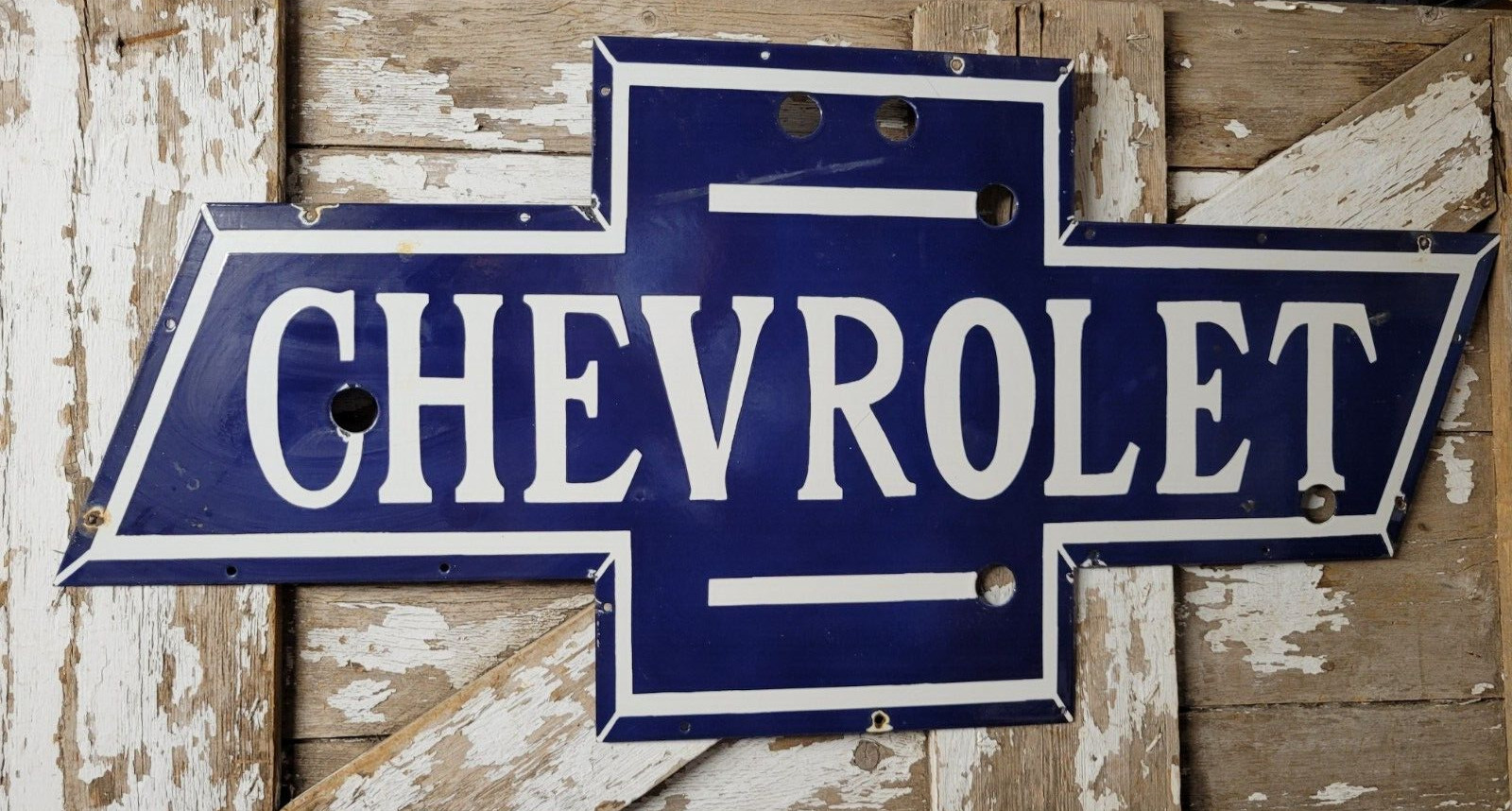 VINTAGE CHEVROLET PORCELAIN SIGN OLD DEALERSHIP EMBLEM CAR TRUCK CHEVY SALES 48\ VINTAGE CHEVROLET PORCELAIN SIGN OLD DEALERSHIP EMBLEM CAR TRUCK CHEVY SALES 48\