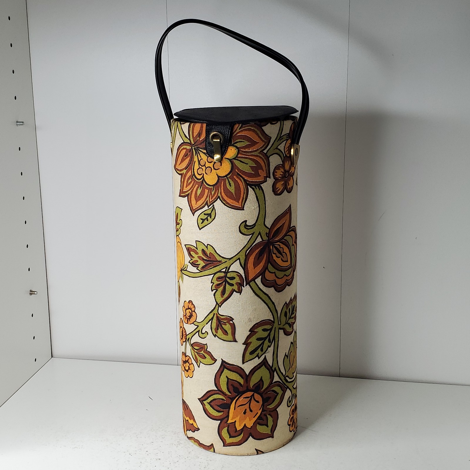 Vintage 1970s Floral Fabric Knitting Needle Caddy Carrier Tote Bag Retro MCM Vintage 1970s Floral Fabric Knitting Needle Caddy Carrier Tote Bag Retro MCM