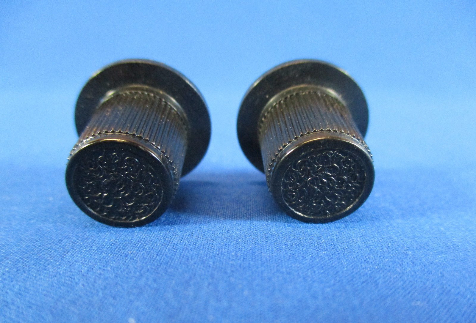 Pair Black Plastic Knobs for Radio Amp Electronics Guitar 3/4