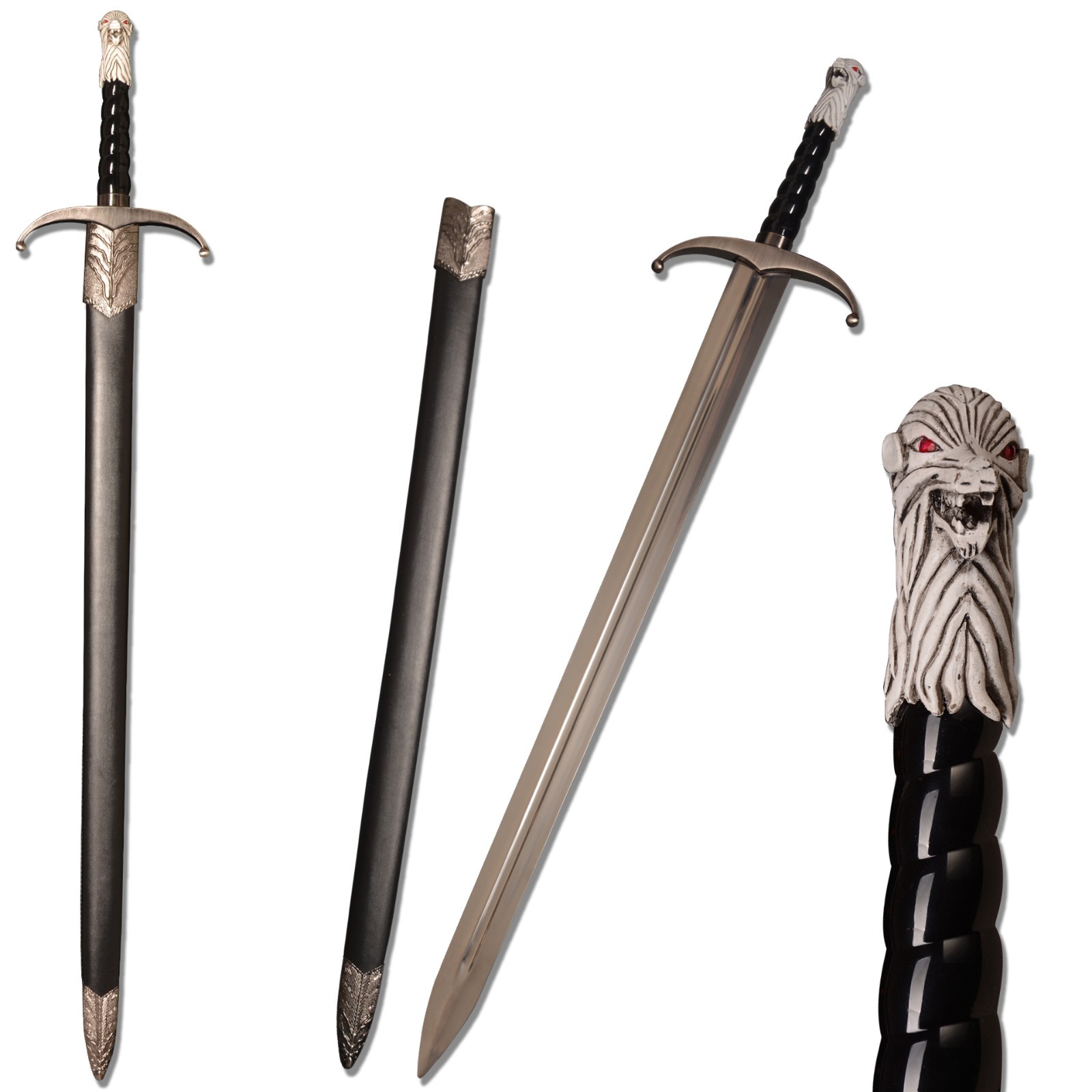 Longclaw‑Style Metal Fantasy Sword,House‑Stark Inspired Prop, for Cosplay Longclaw‑Style Metal Fantasy Sword,House‑Stark Inspired Prop, for Cosplay