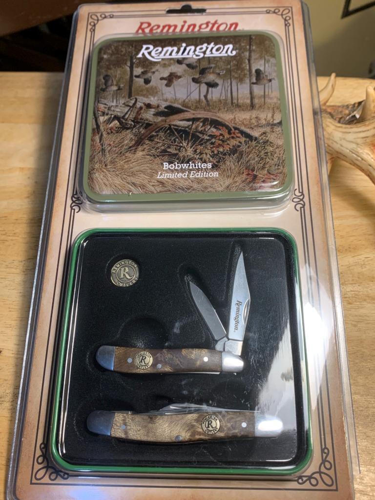 Remington Bob White Tin Collector Gift Pocket Knife Set R15715