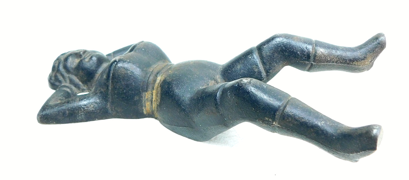 Naughty Naked Nellie Risque Lady Cast Iron Antique Door Stop Boot Jack 8.75 Naughty Naked Nellie Risque Lady Cast Iron Antique Door Stop Boot Jack 8.75