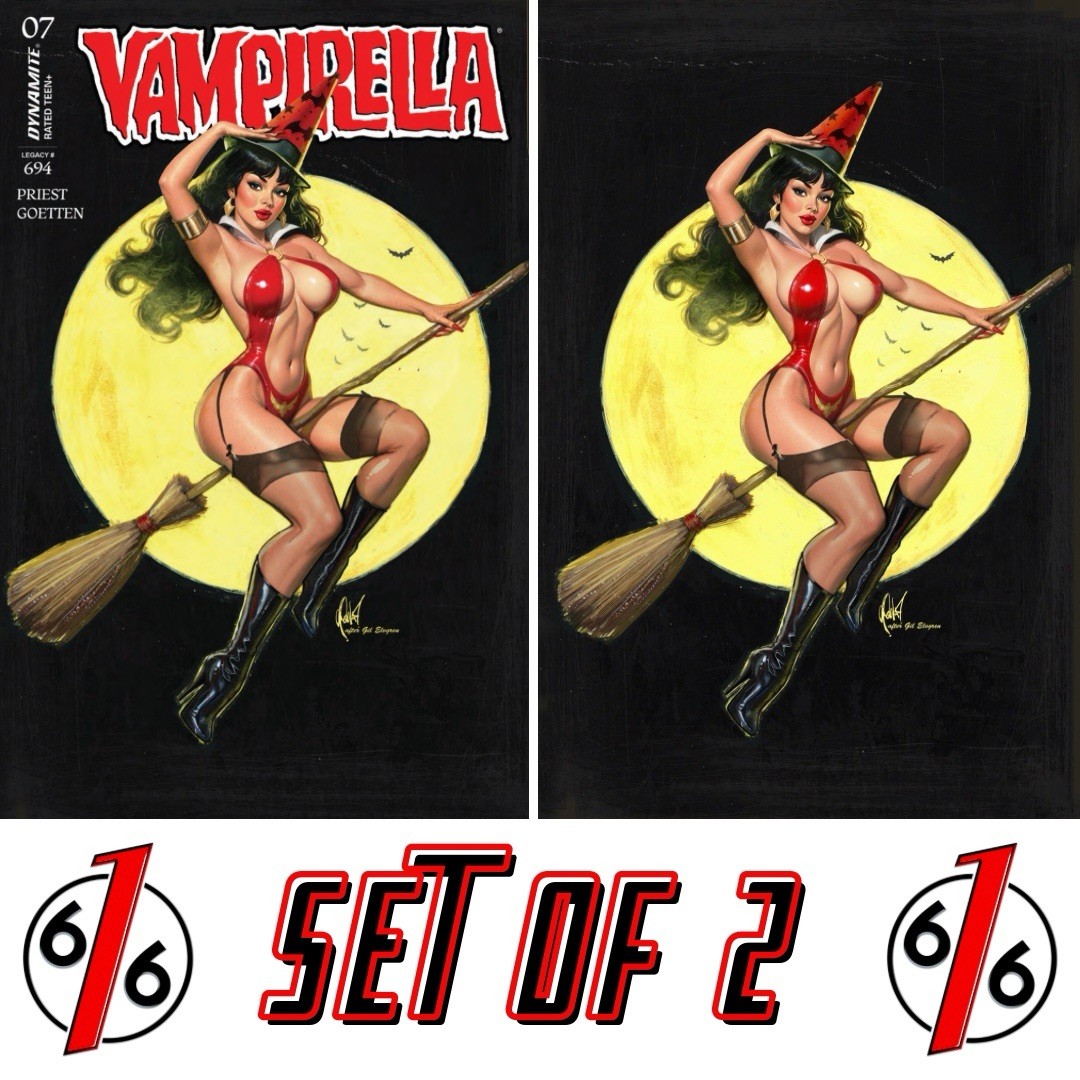 🔥🦇 VAMPIRELLA #7 CEDRIC POULAT 616 Trade Dress & Virgin Variant AB Set LTD 500 🔥🦇 VAMPIRELLA #7 CEDRIC POULAT 616 Trade Dress & Virgin Variant AB Set LTD 500