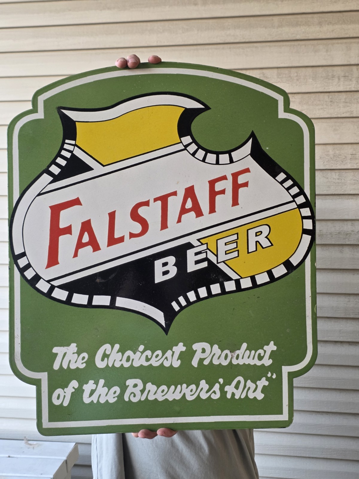 HUGE VINTAGE 1950'S BEER PORCELAIN SIGN 24 HUGE VINTAGE 1950'S BEER PORCELAIN SIGN 24