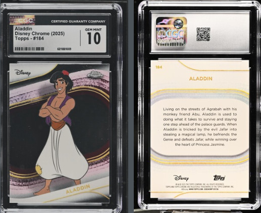 CGC 10 Disney English Aladdin 184 2025 Disney Chrome 
