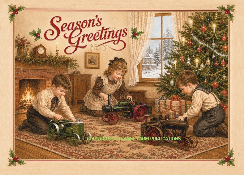 NEW Toy Steam Traction Engine Christmas Cards Antique Tractor Rumely 12 Cards