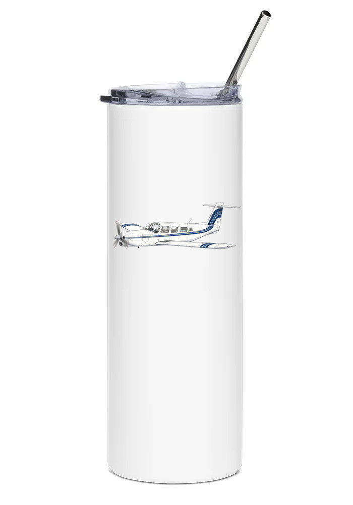 Piper Turbo Lance II Stainless Steel Water Tumbler with straw - 20oz.