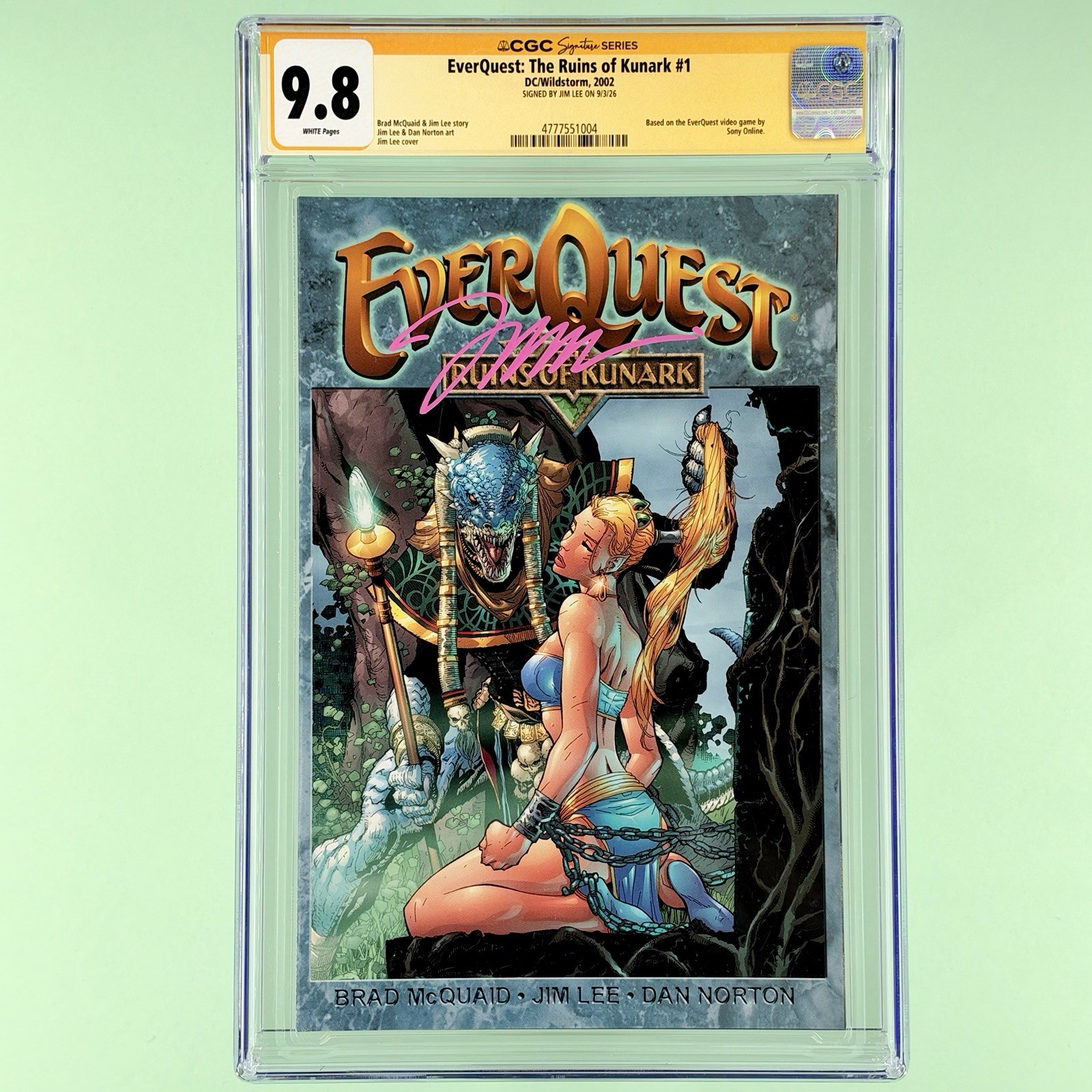EverQuest: The Ruins of Kunark #1 (CGC 9.8) Signed by Jim Lee, Only 7 on Census