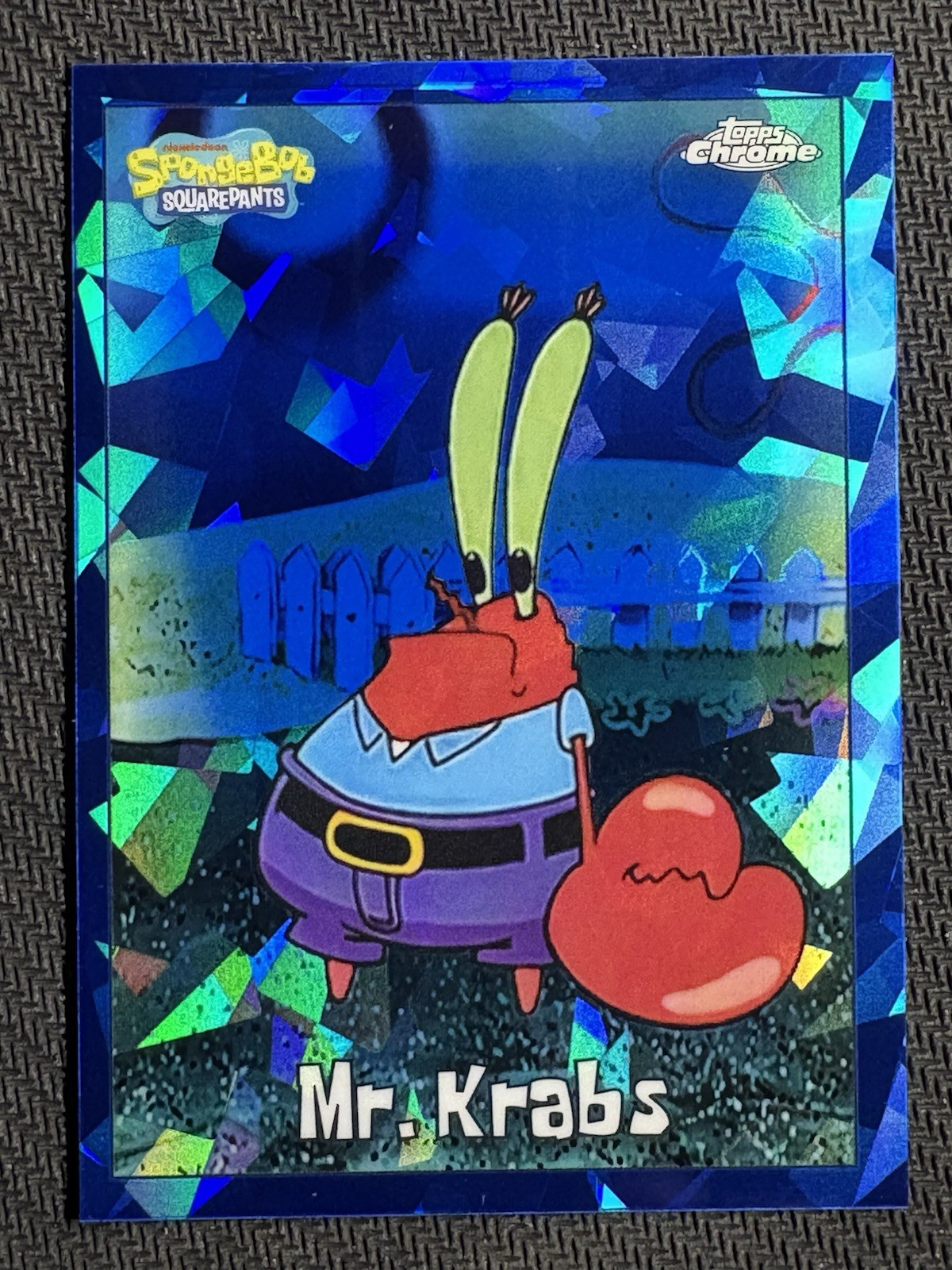 Mr. Krabs 2025 Topps Chrome SpongeBob SquarePants 25th Anniversary Sapphire #28