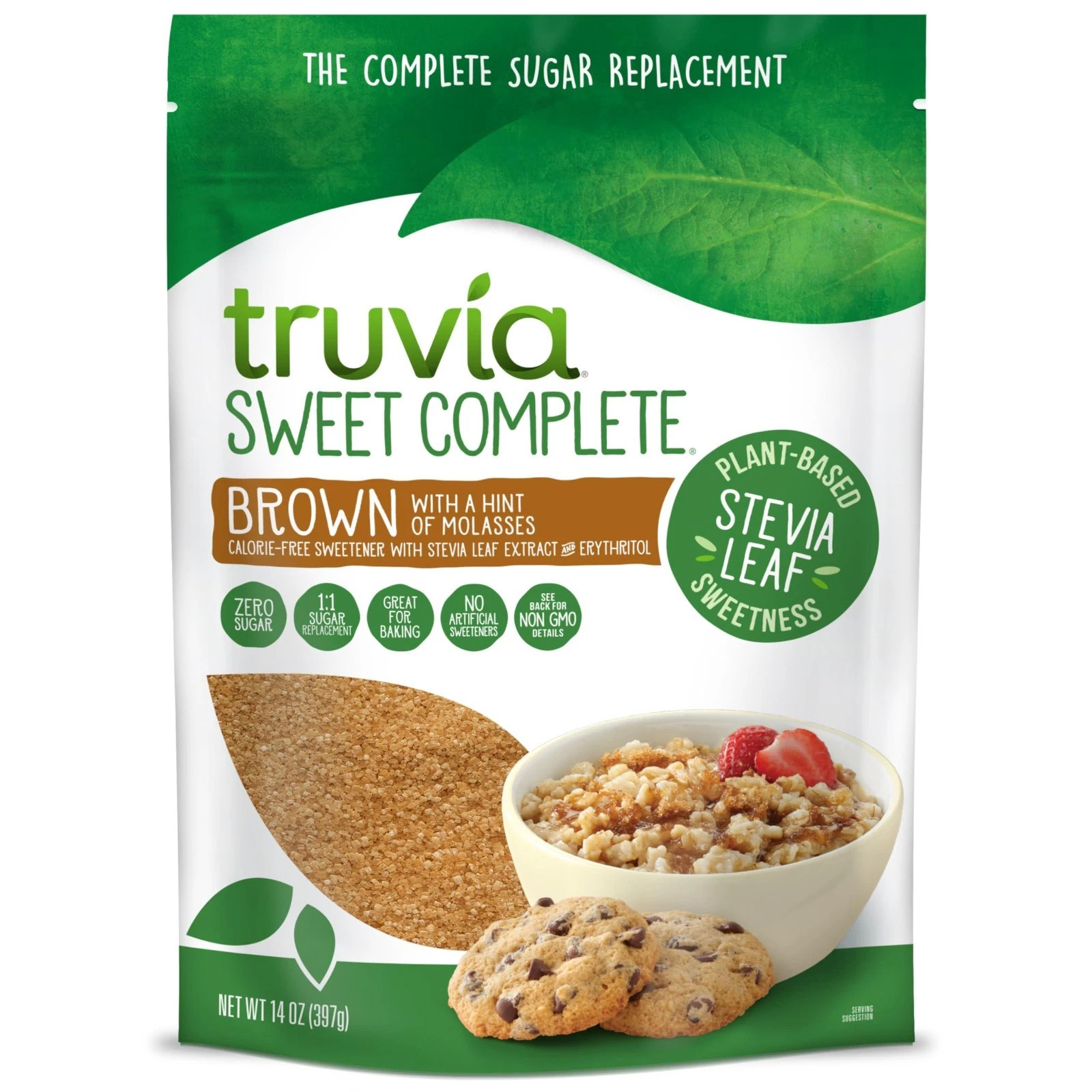 Truvia Sweet Complete Stevia Leaf Brown with a hint of Molasses 14oz Bag Truvia Sweet Complete Stevia Leaf Brown with a hint of Molasses 14oz Bag