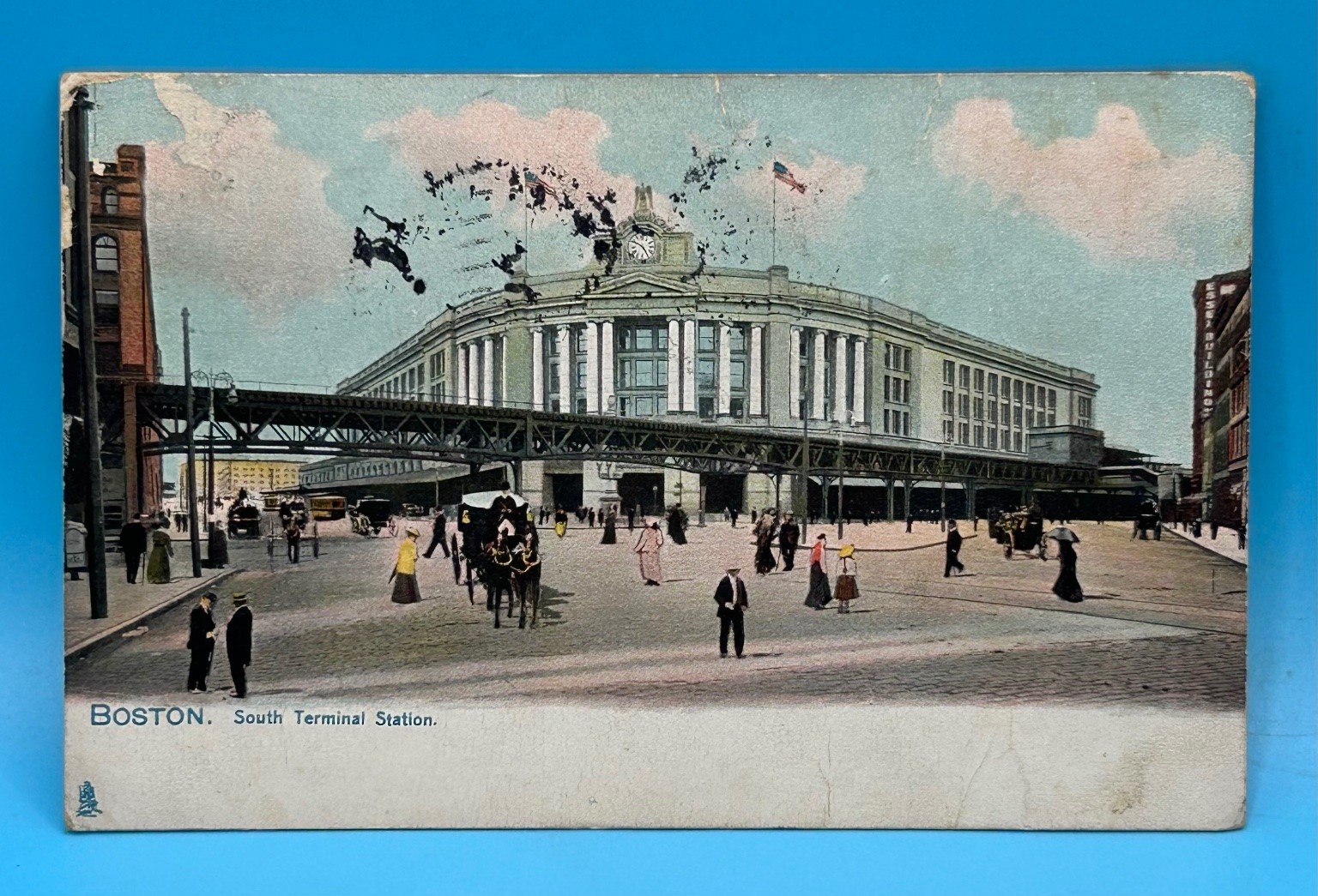 1908 Boston South Terminal Station Raphael Tuck Postcard Elevated Train 1908 Boston South Terminal Station Raphael Tuck Postcard Elevated Train