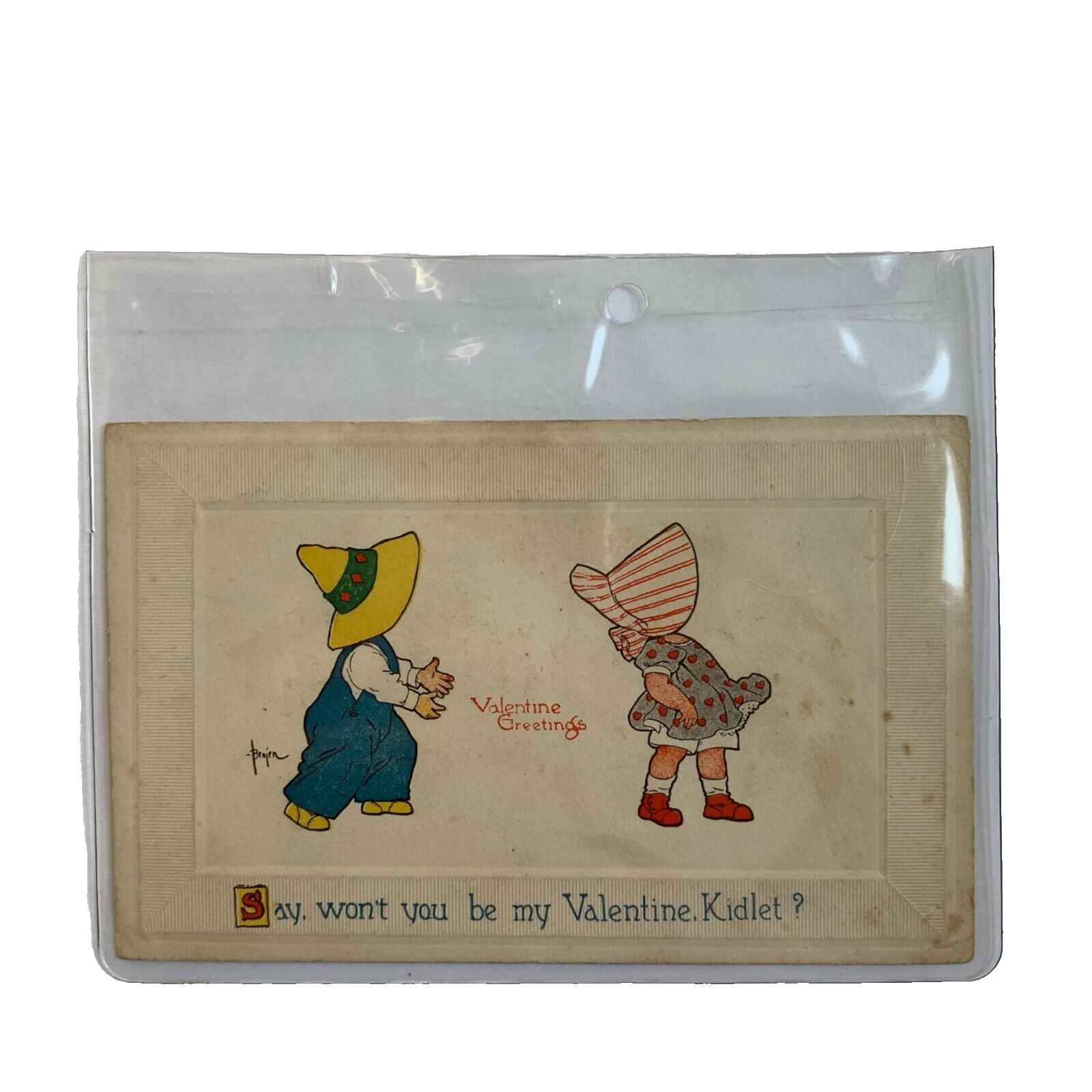 Antique Early 1900s Gibson Art Co Valentine\'s Day Postcard