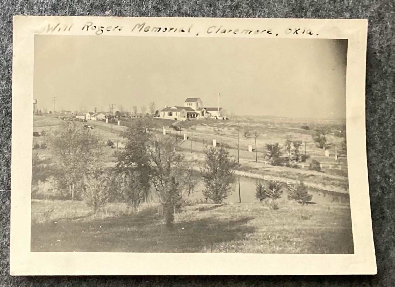 Vtg Photo 1930s -1940s Will Rogers Memorial Claremore Oklahoma Aerial View