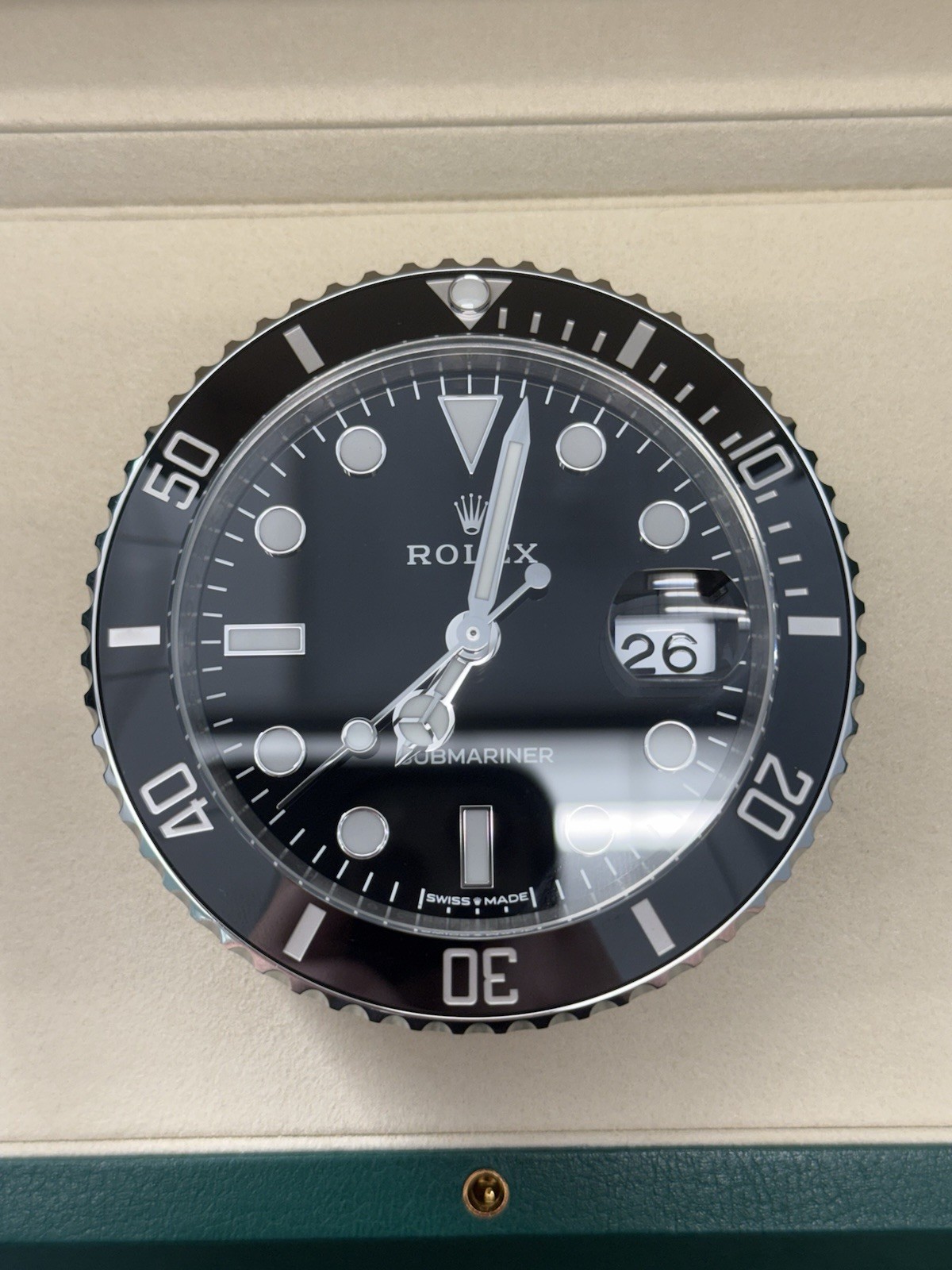 Rolex 909010LN SUBMARINER DATE DESK CLOCK STAINLESS STEEL 80MM 2026