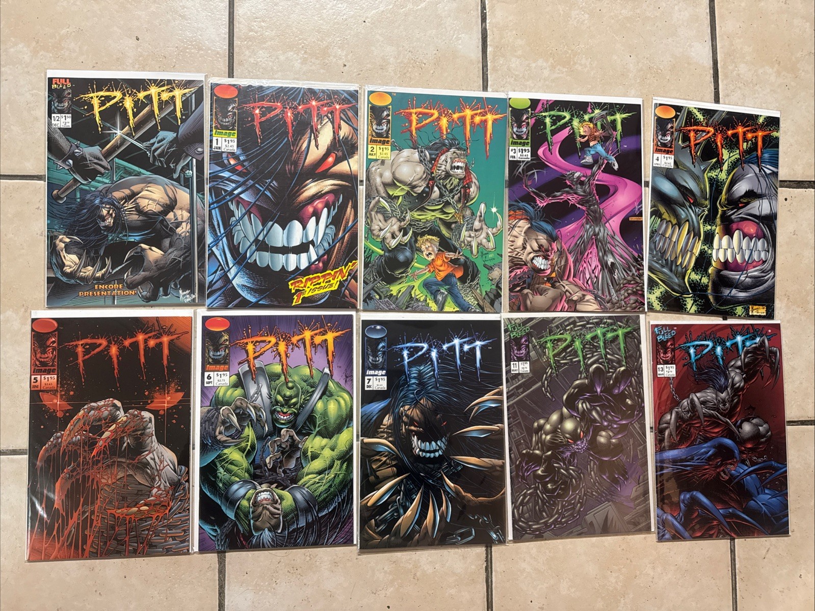 PITT 1 2 3 4 5 6 7 13 & 1/2 Image Comics 1993 PITT 1 2 3 4 5 6 7 13 & 1/2 Image Comics 1993