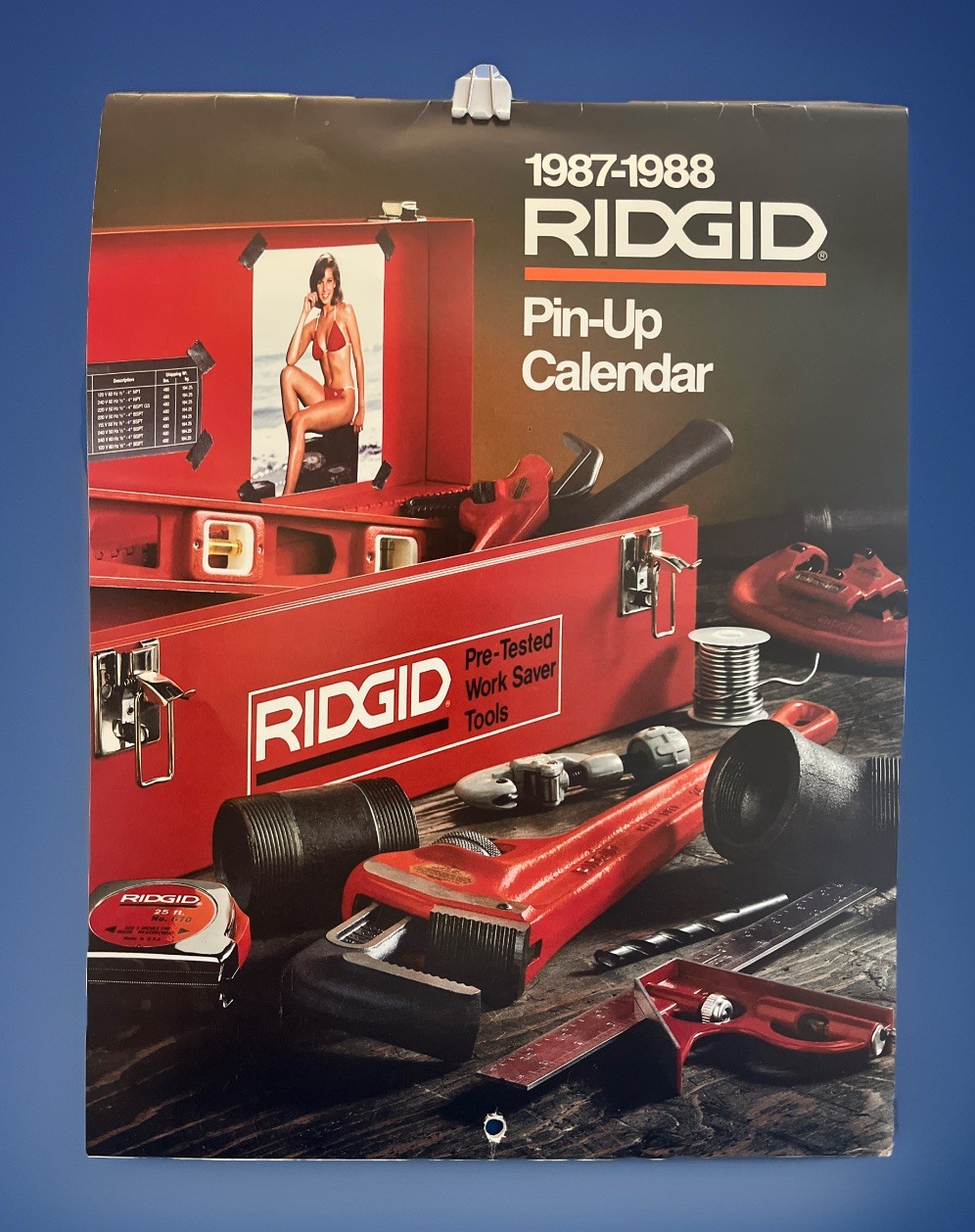 Vintage 1987-1988 RIDGID TOOLS Swimsuit Pin-Up Calendar - Will Work For 2027