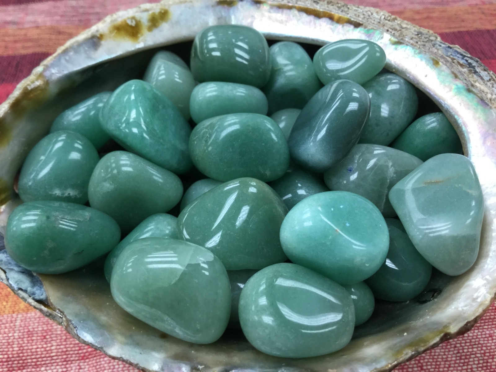 5PCS Raw Green Aventurine Tumbled Stone Ideal for Reiki Jewelry-making