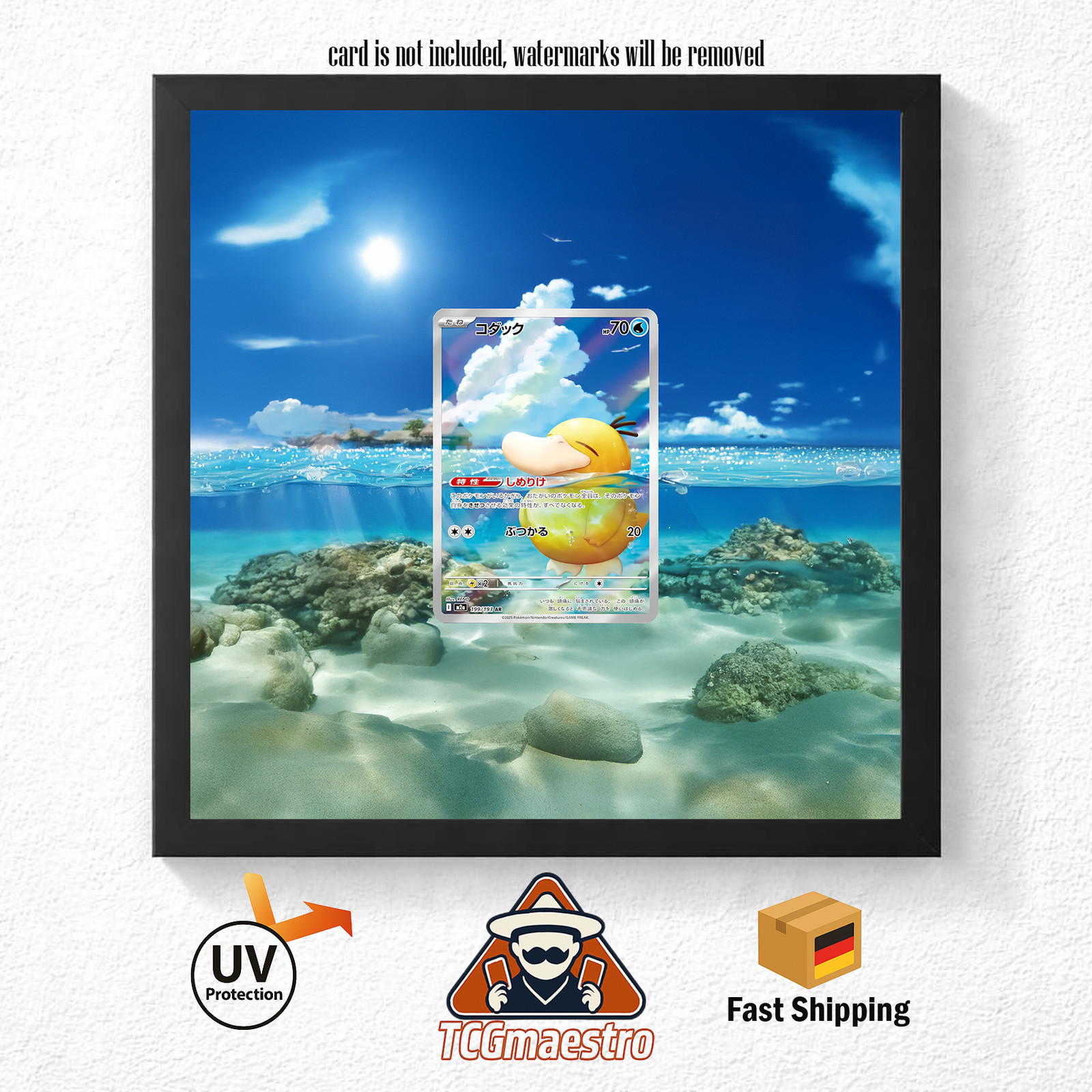 Picture Frame Pokemon Enton Psyduck ASC 226 Display Frame Extended Artwork
