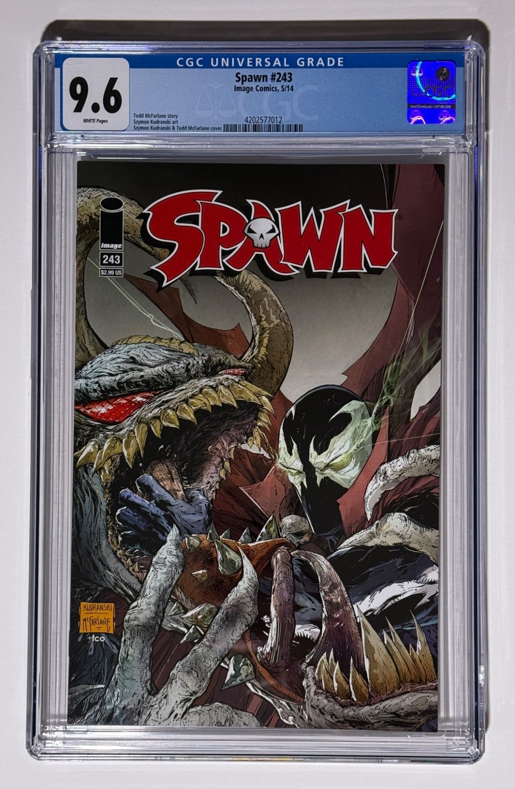 Spawn 243 CGC 9.6 N Mint+ Todd McFarlane Kudranski Rare Lowest Direct Print 2014 Spawn 243 CGC 9.6 N Mint+ Todd McFarlane Kudranski Rare Lowest Direct Print 2014