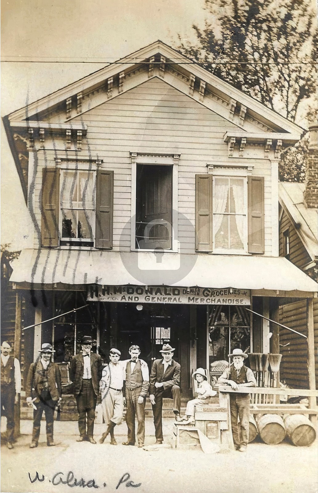 West Alexander PA Pennsylvania McDonald Grocery Store RPPC Photo Postcard COPY