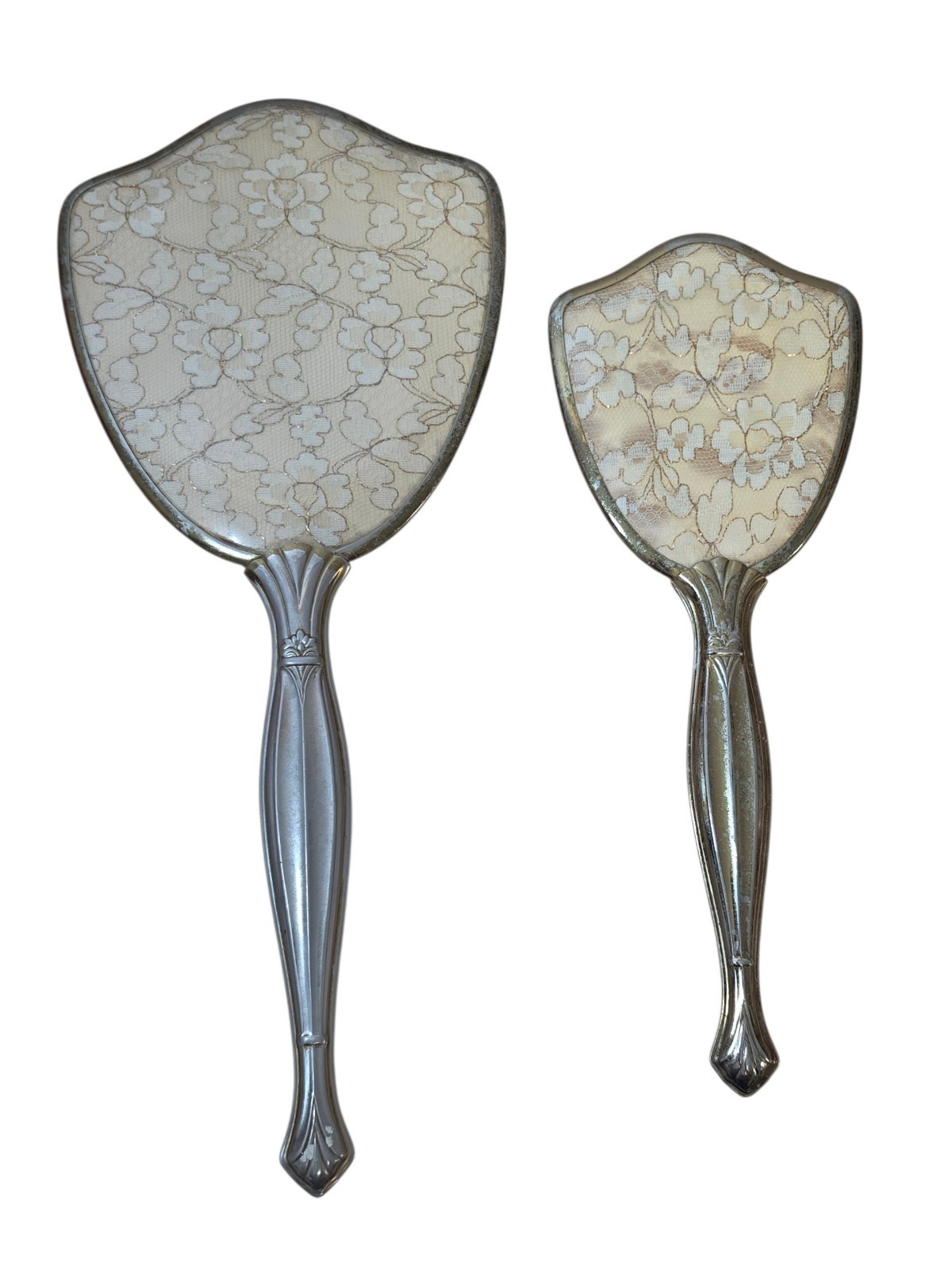 Vintage 1950\'s Mid Century Handheld Mirror and Brush Vanity Dresser Set