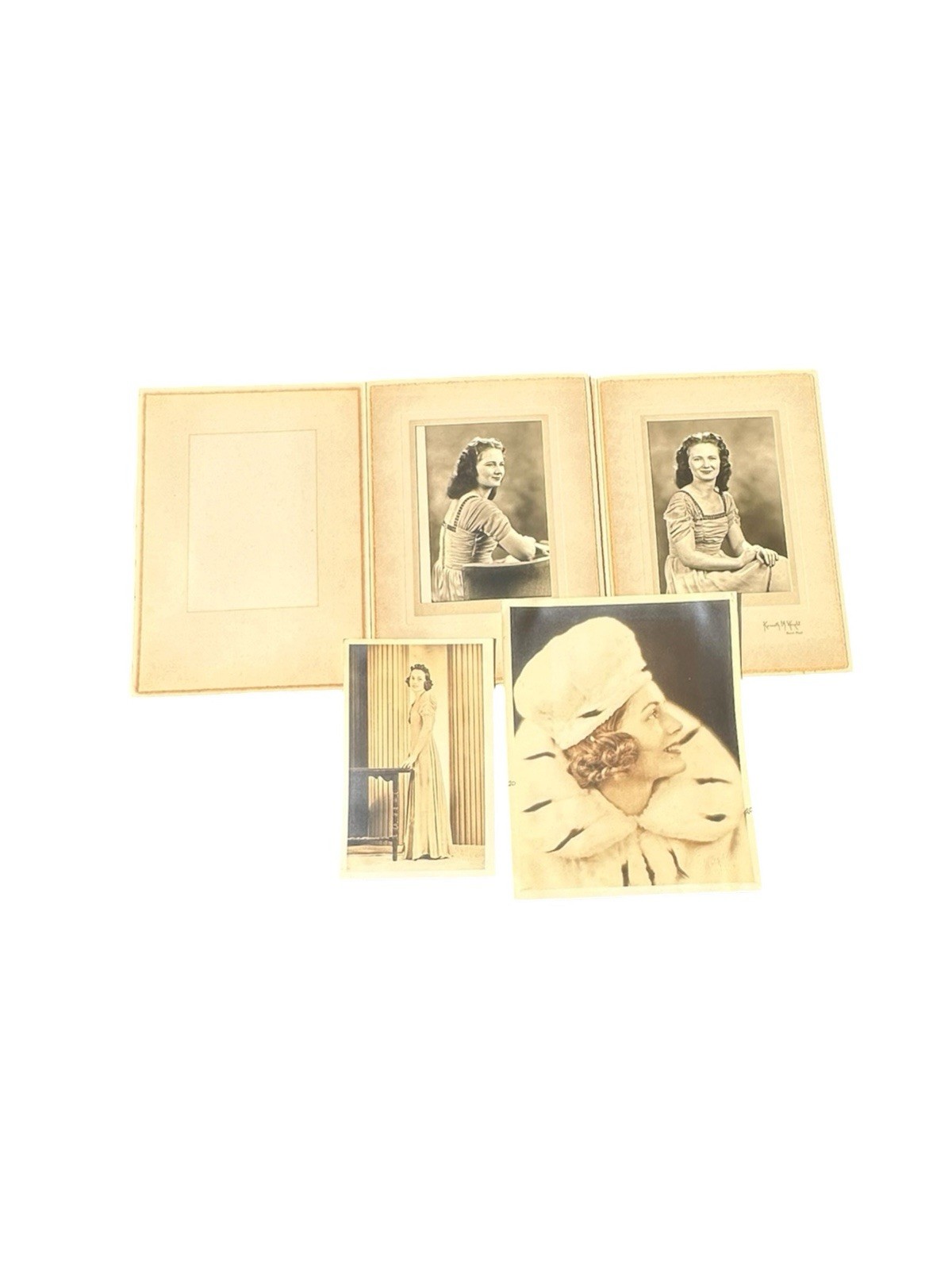 Vintage 1930s 1940s Glamour Portrait Photo Lot Kenneth M Wright St Paul MN