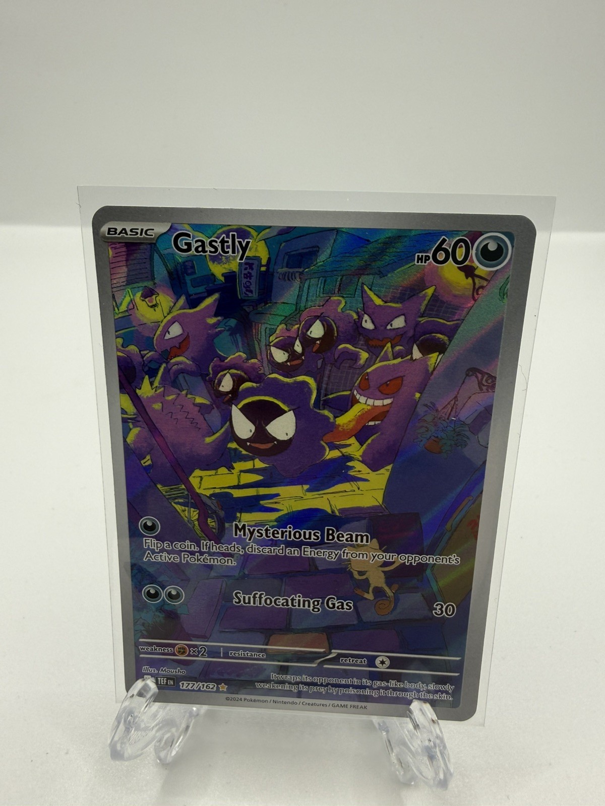 Pokémon TCG: Gastly 177/162 SV05 Temporal Forces IR Full Art Holo - Near Mint 