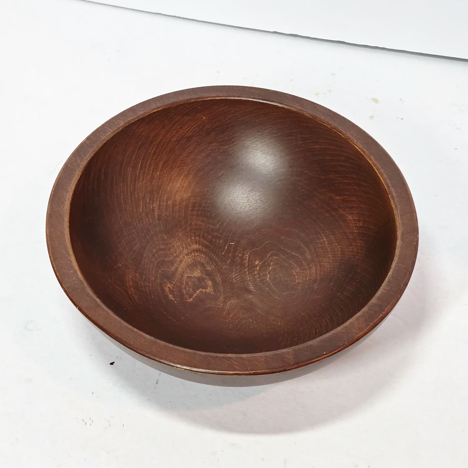 Vintage Wooden Bowl WOODCRAFTERY Made In America Dk. Brown Wood 8.25 Inch Vintage Wooden Bowl WOODCRAFTERY Made In America Dk. Brown Wood 8.25 Inch