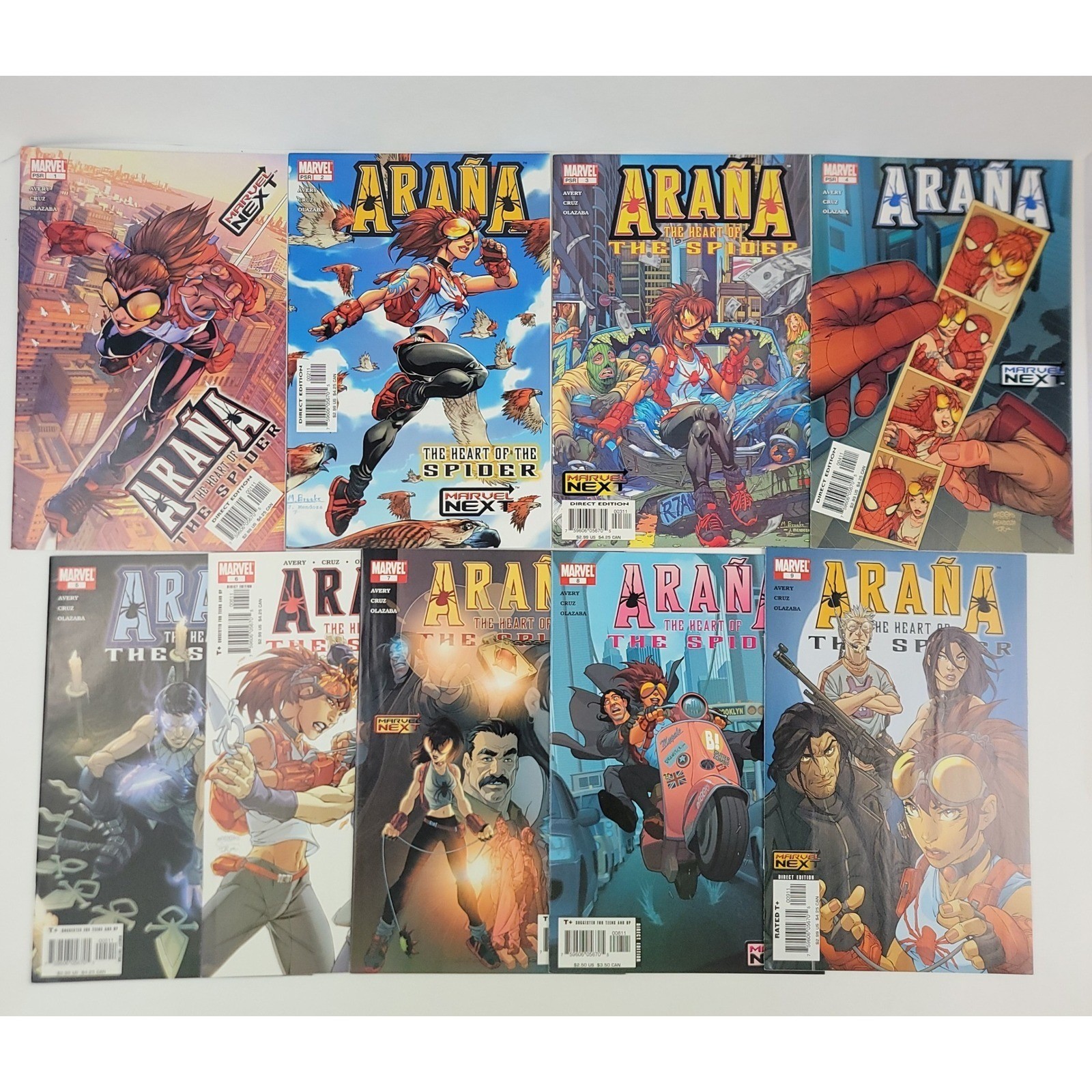Arana The Heart of the Spider 1-9 Marvel Comic Lot Anya Corazon Spider-Girl 2005
