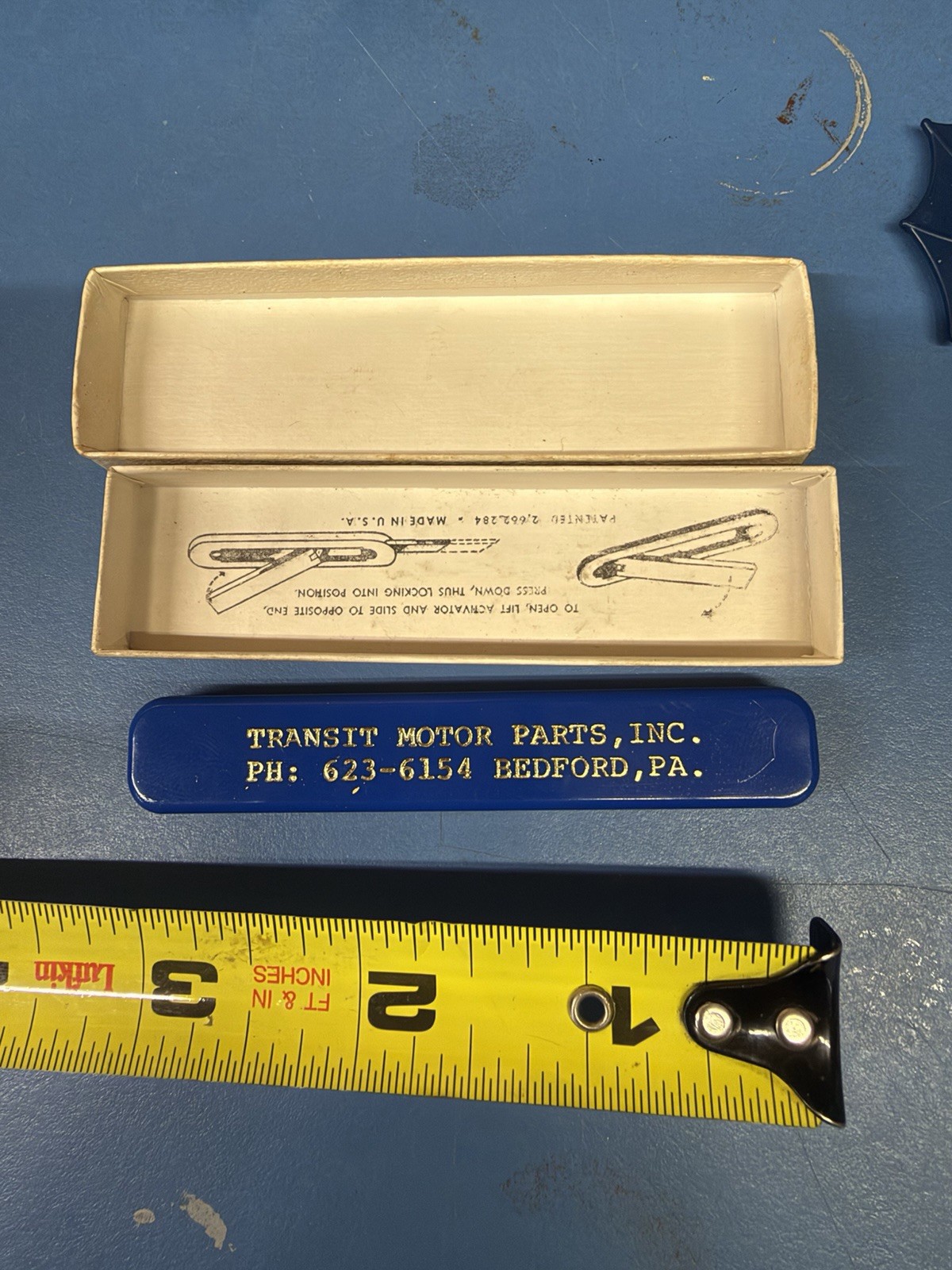 Vintage Transit Motor Parts inc Advertising Slide Pocket Knife Bedford PA Vintage Transit Motor Parts inc Advertising Slide Pocket Knife Bedford PA