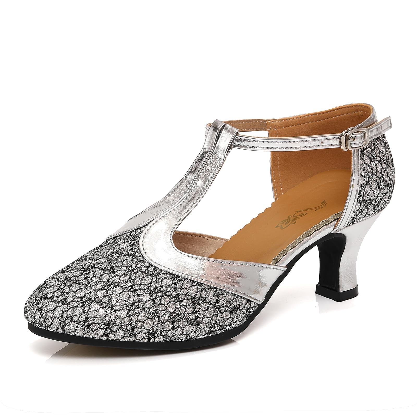 Women's Flapper Shoes Vintage Gatsby 1920s Ballroom Dance Shoes 8 Women's Flapper Shoes Vintage Gatsby 1920s Ballroom Dance Shoes 8