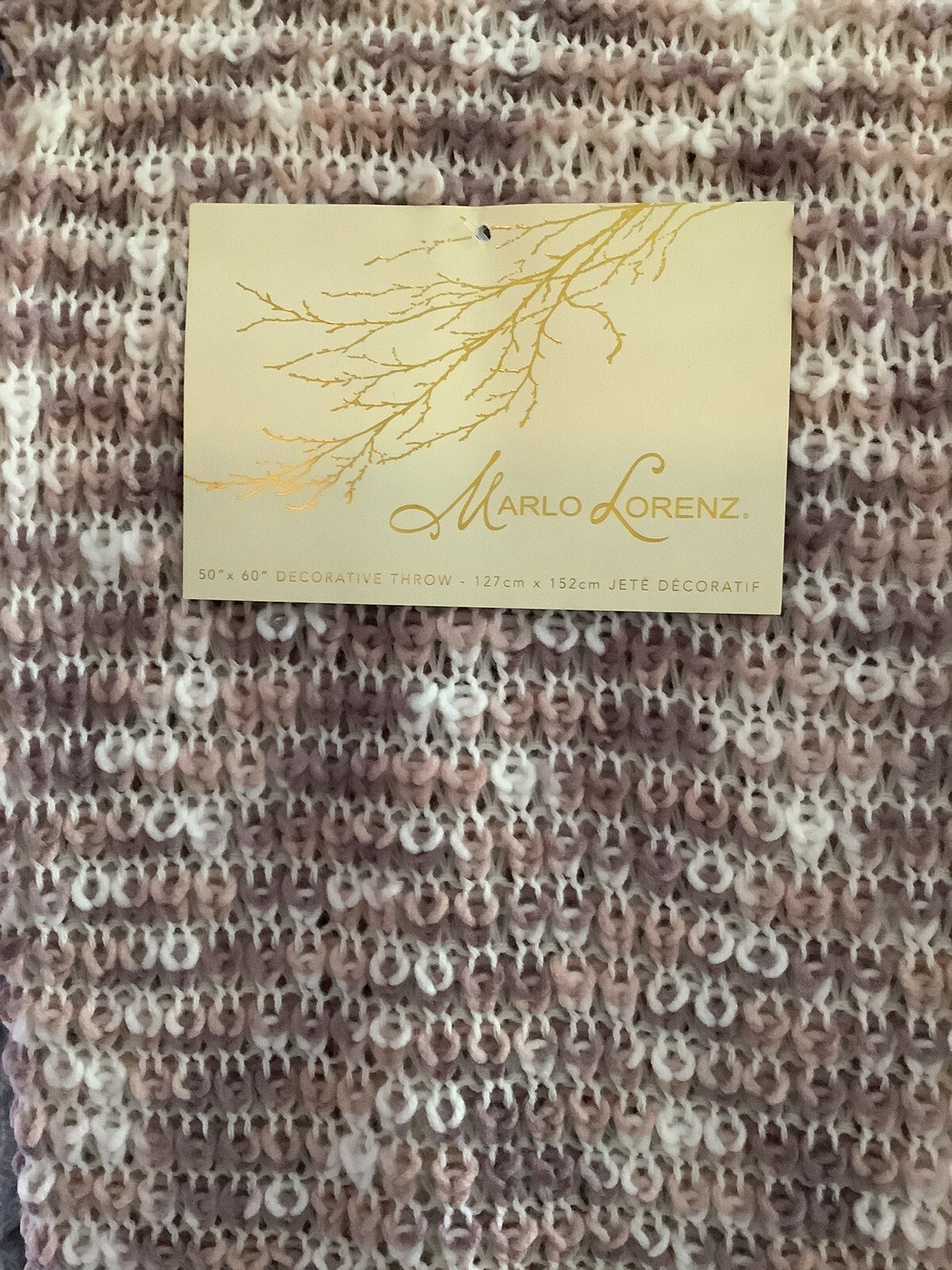 Decorative Cozy Knit Throw by Marlo Lorenz 50\