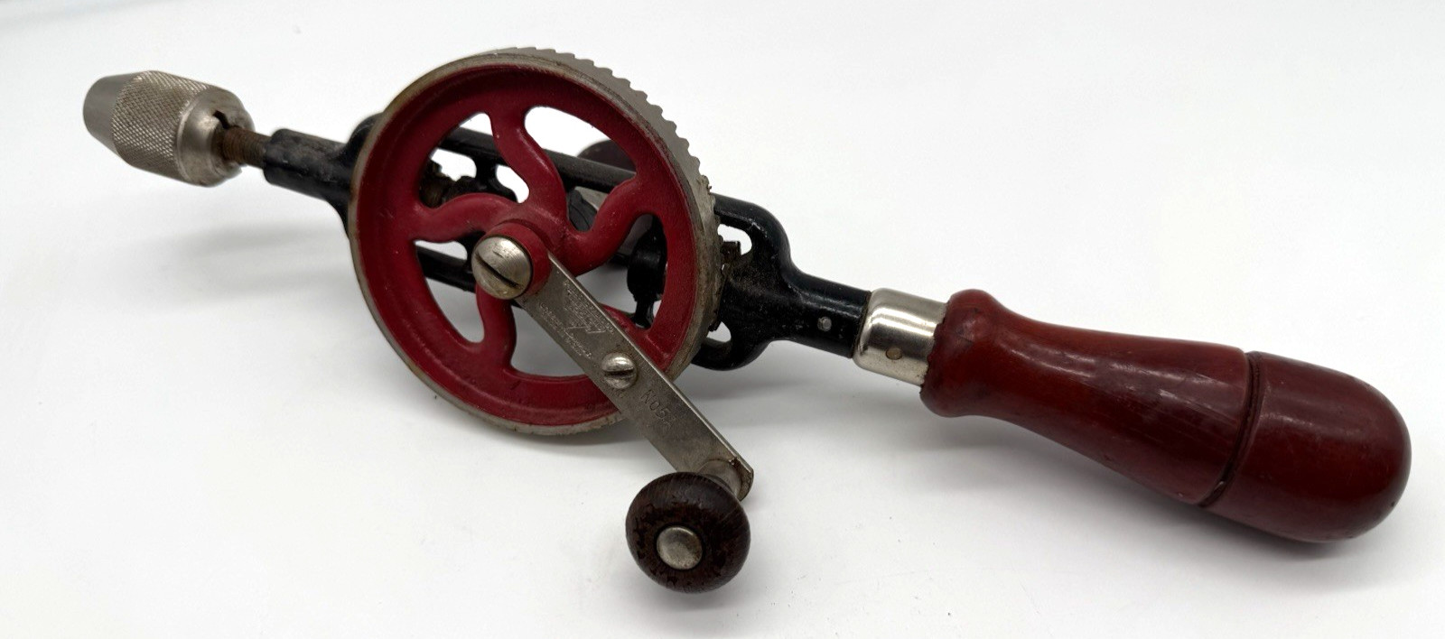 Vintage MILLERS FALLS No. 5A Hand Crank Egg Beater Style Drill 9 Drill Bits