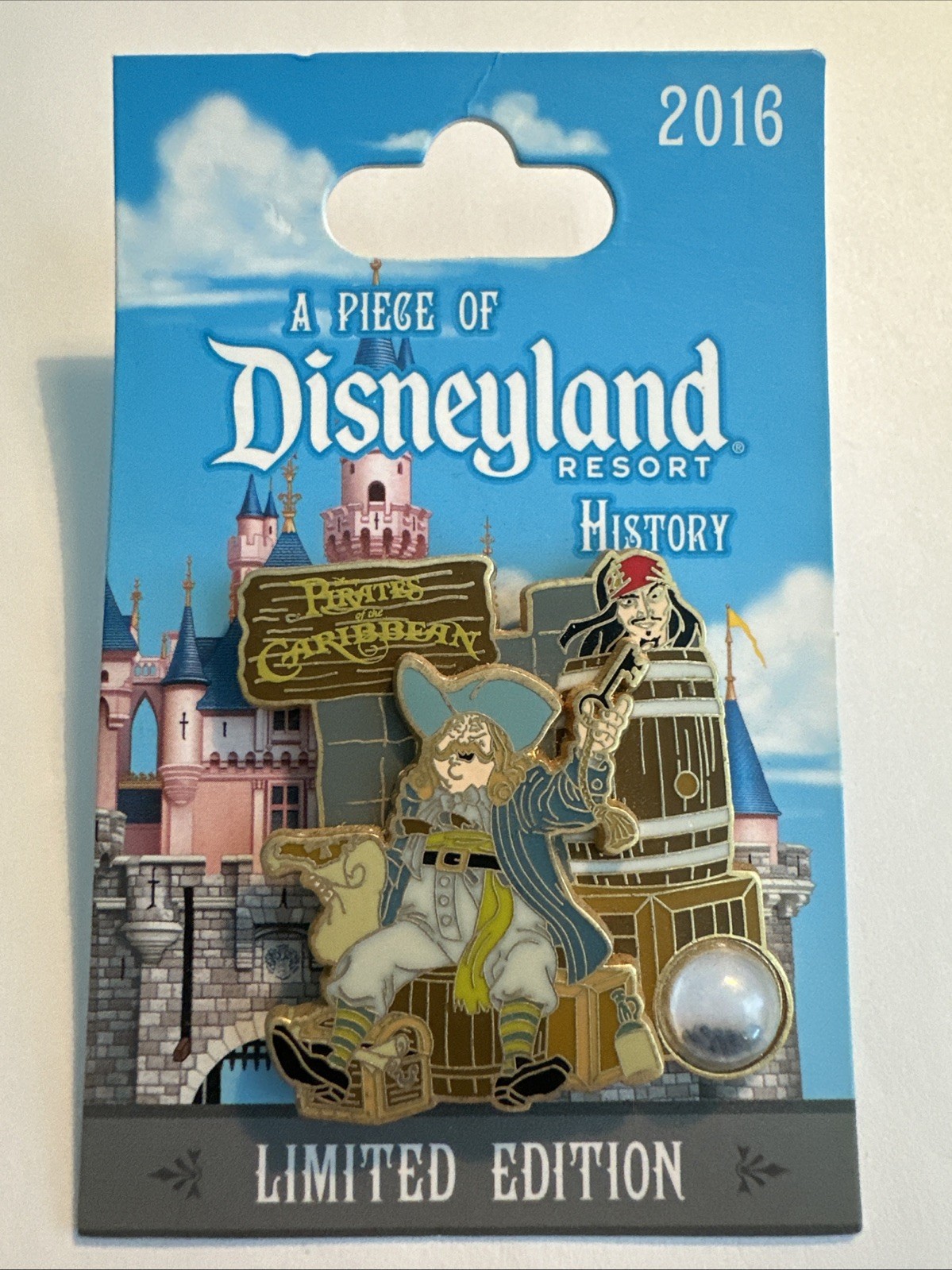 DISNEY DLR PIECE OF DISNEYLAND HISTORY 2016 PIRATES OF THE CARIBBEAN PIN LE Jack