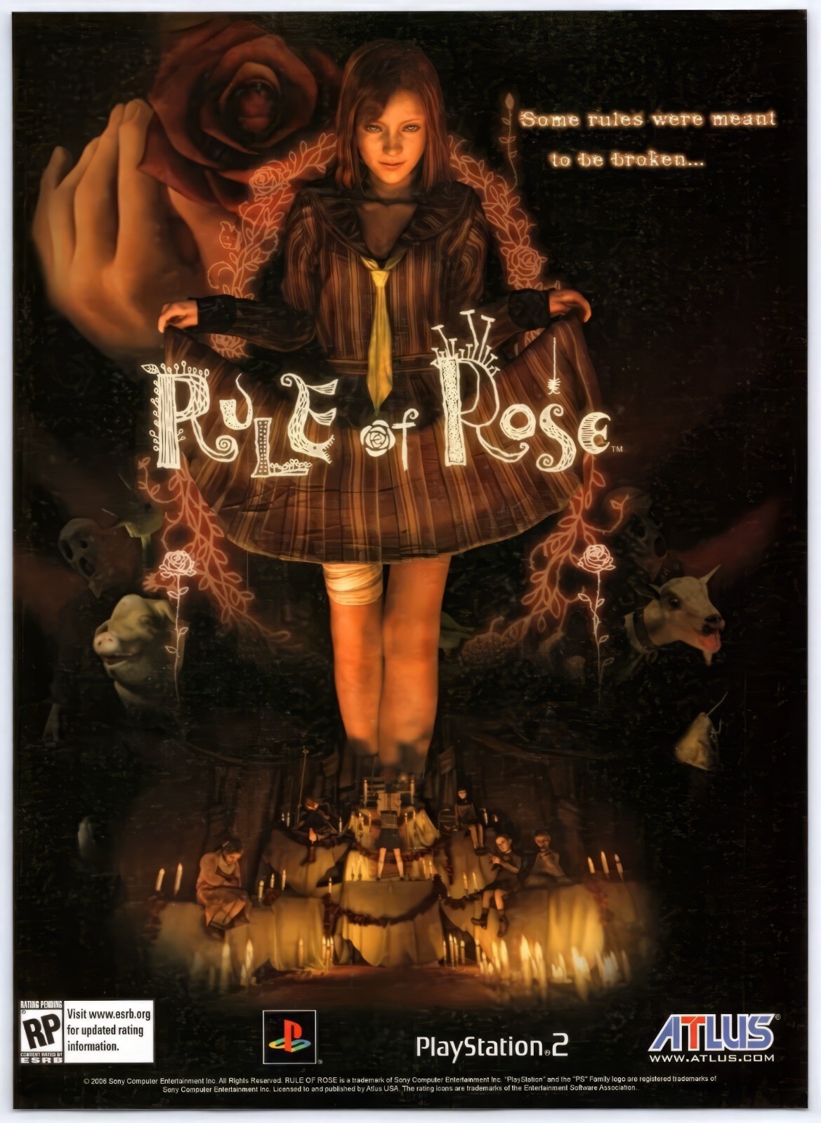 Rule Of Rose - PS2 - Rare Atlus Horror Game - Original Print Ad/Poster 2006