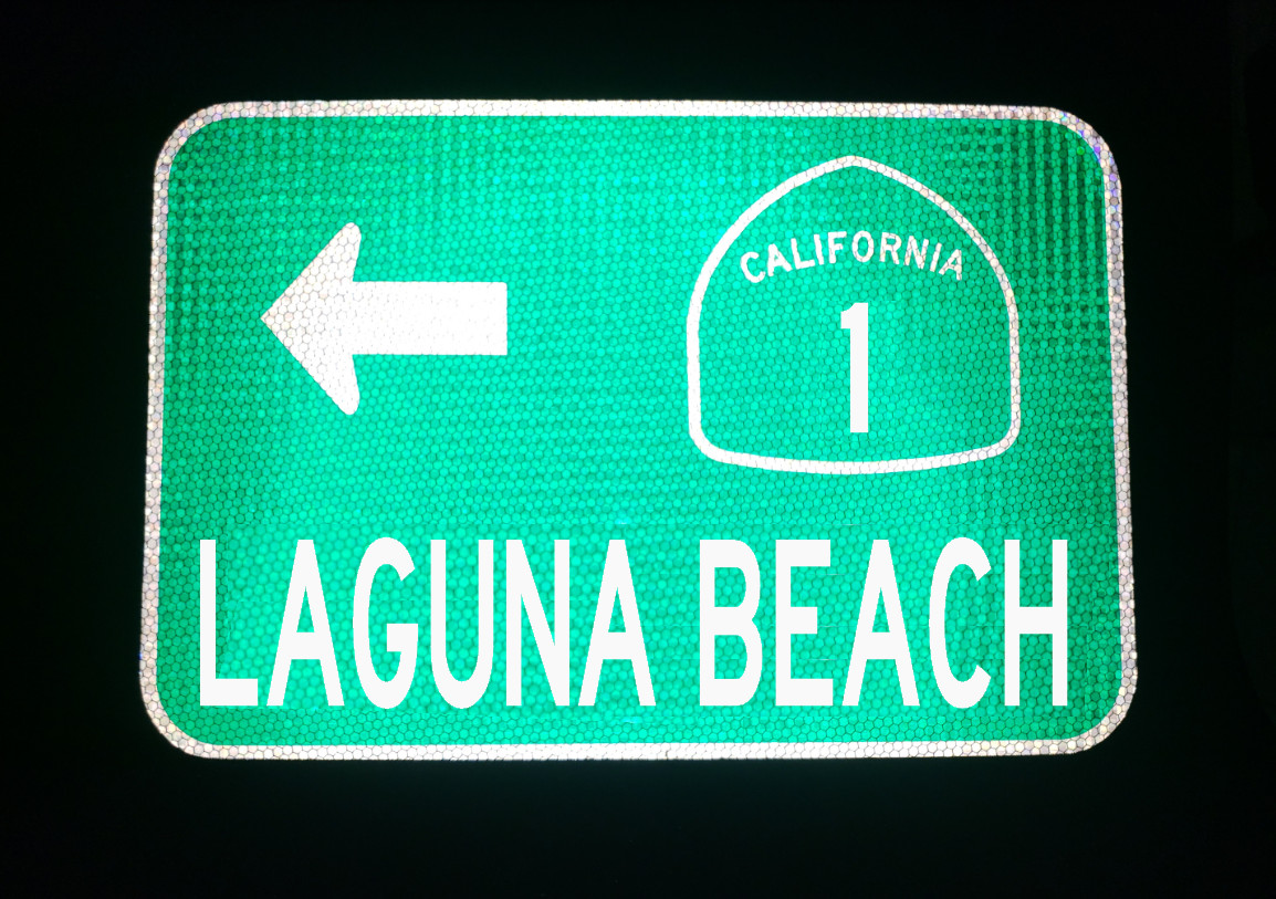 LAGUNA BEACH Hwy 1, California route road sign 18x12\
