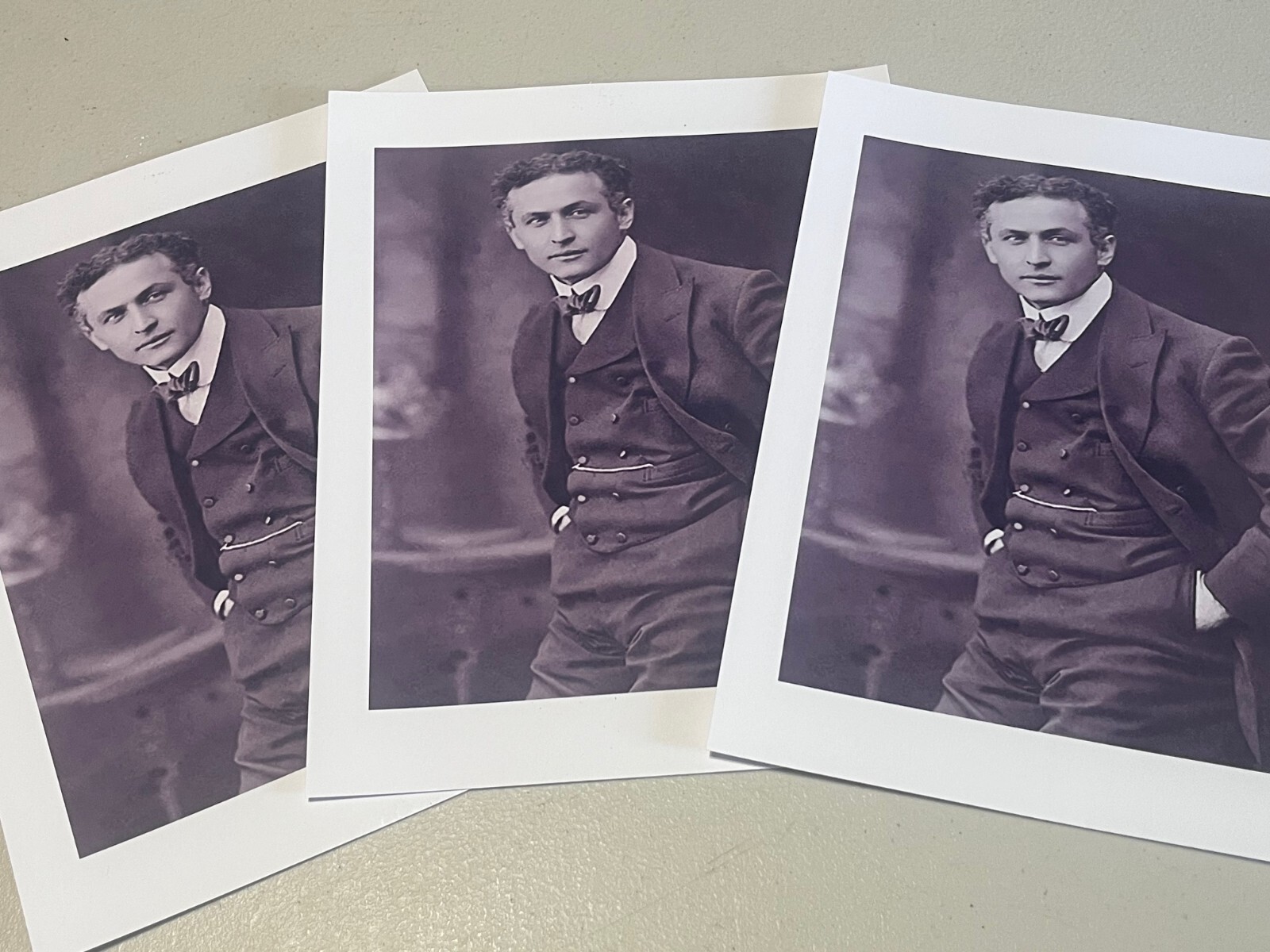 Harry Houdini in relaxed pose with hands in pockets, a striking image HQ Reprint