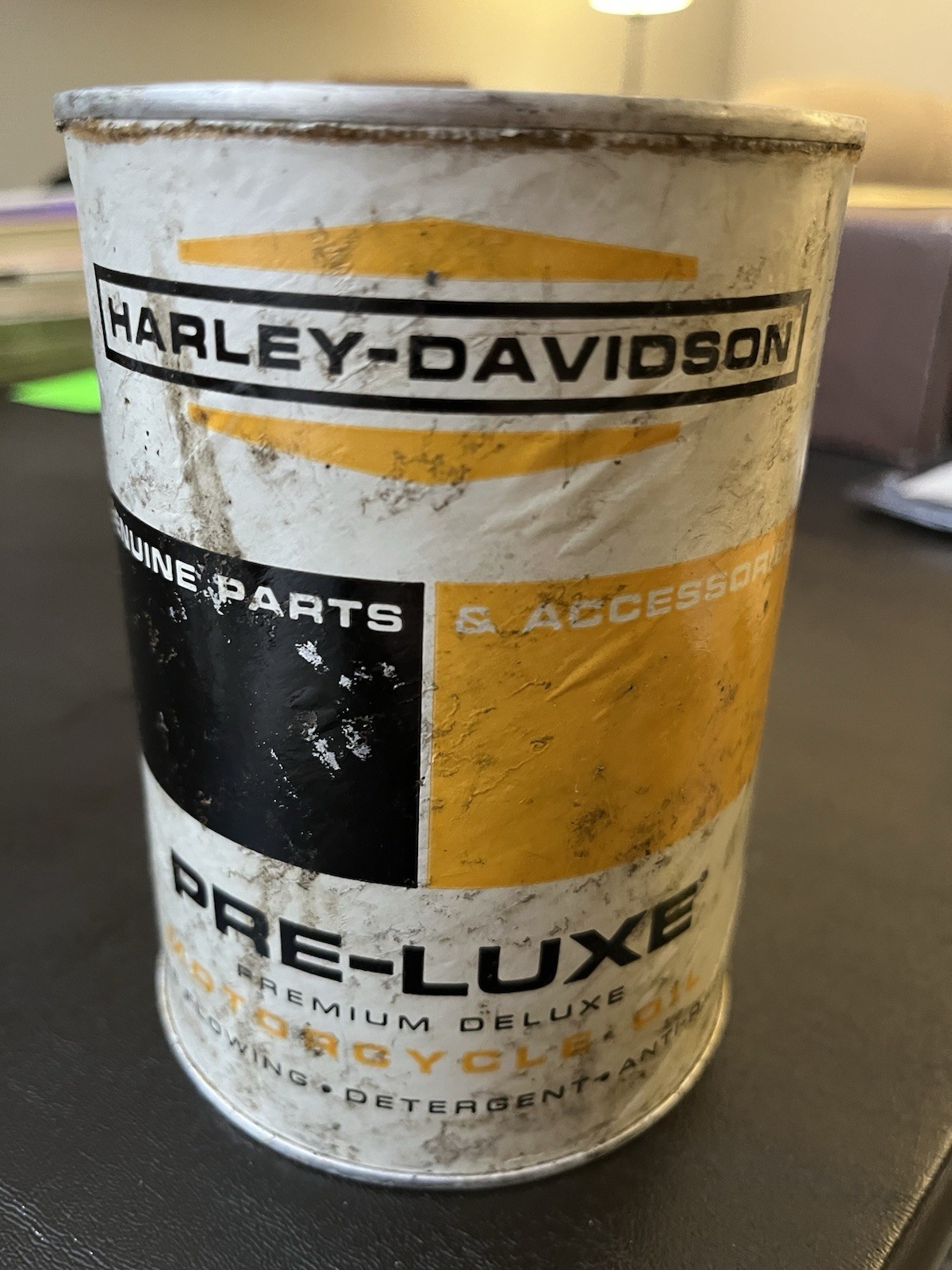 Vintage Harley Davidson Pre-luxe Tin Motorcycle Oil Empty Can