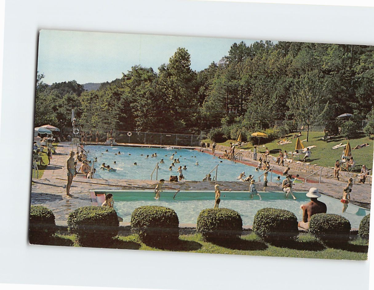 Postcard Swimming Pool Fontana Village Resort Dam North Carolina USA