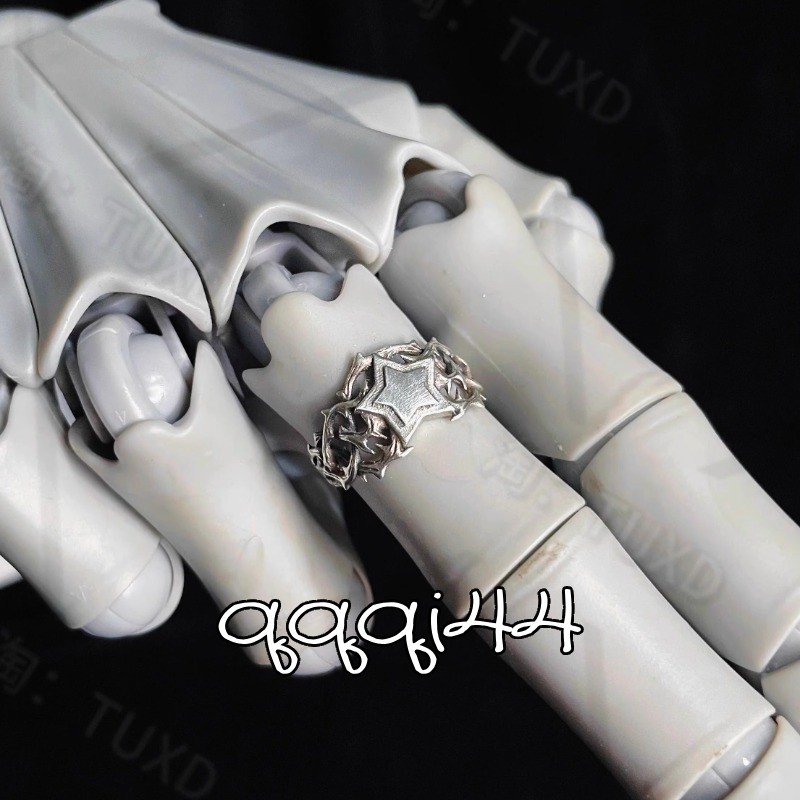 JoJo\'s Bizarre Adventure Hermit Purple Thorn Ring 925 Silver Jewelry Accessory