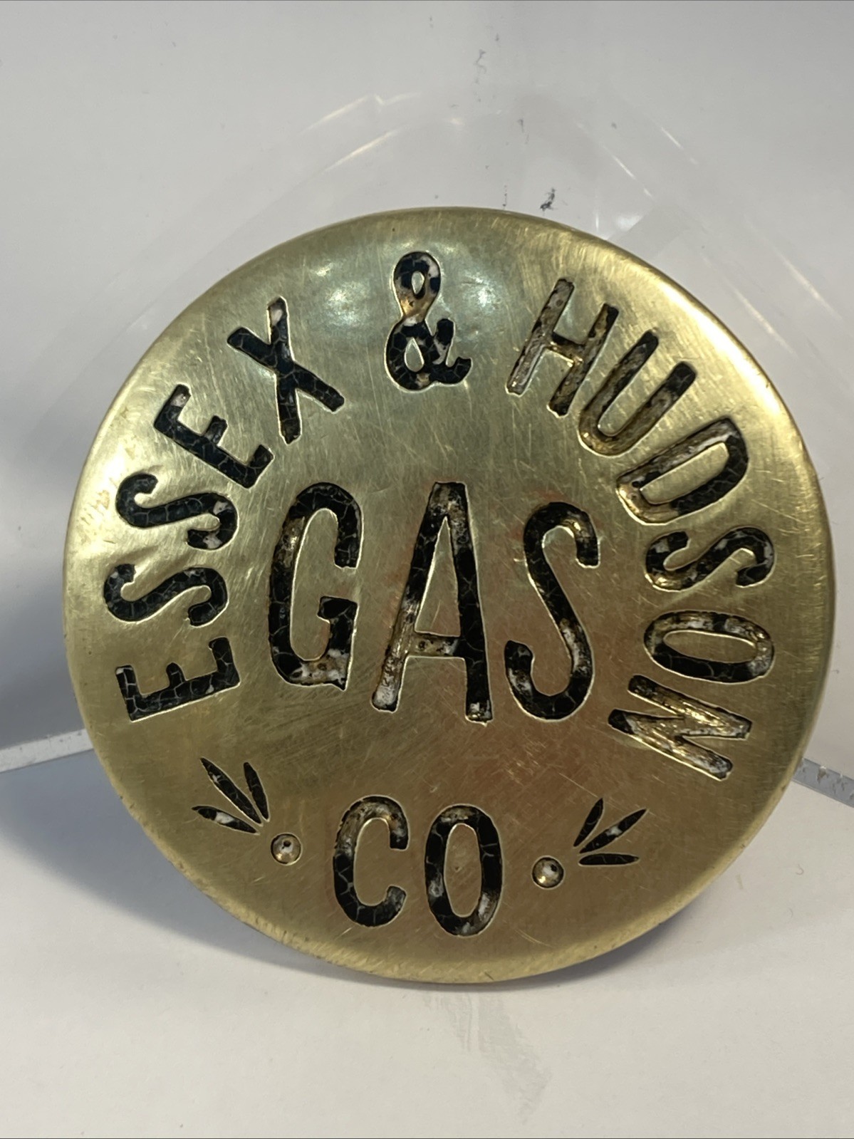 VTG ESSEX & Hudson GAS Company Co. Brass Belt Buckle 1930s HTF 2\ VTG ESSEX & Hudson GAS Company Co. Brass Belt Buckle 1930s HTF 2\