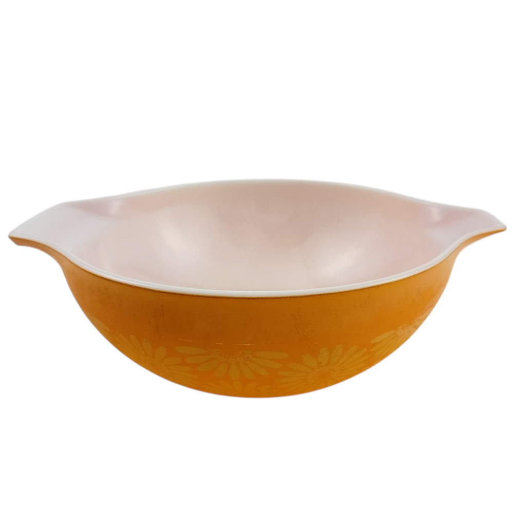 Pyrex Vintage 444 Sunflower Daisy 4 QT Ovenware Cinderella Nesting Mixing Bowl Pyrex Vintage 444 Sunflower Daisy 4 QT Ovenware Cinderella Nesting Mixing Bowl