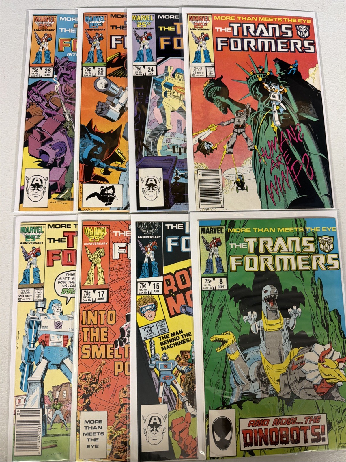 Transformers #8 15 17 20 23 24 25 26 1984 Series Marvel Comics Lot VF/NM *Y9