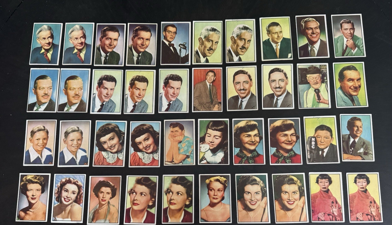 1953 Bowman Gum TELEVISION & RADIO STARS of NBC - Lot of 41 - Including J.Fred