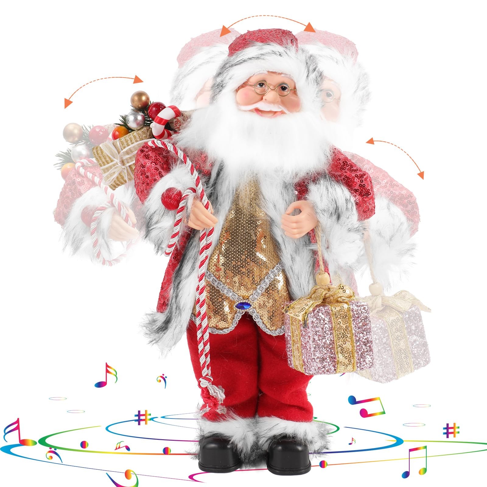 Gfilay 18 Inch Animated Plush Santa Figurine with Music and Movement, Collect... Gfilay 18 Inch Animated Plush Santa Figurine with Music and Movement, Collect...