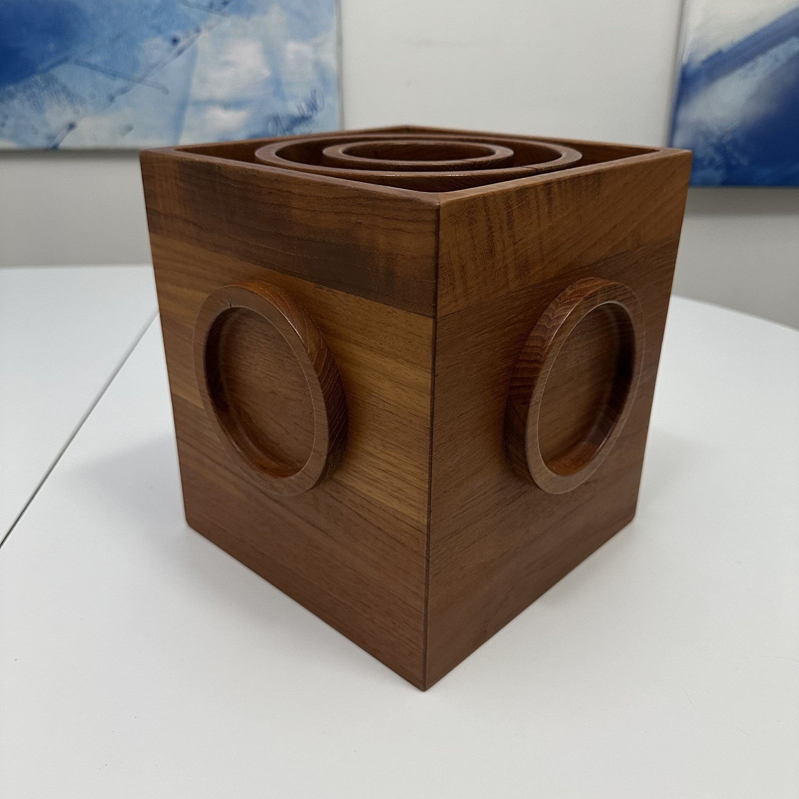 Vintage Dansk Teak Cube Bullseye Ice Bucket Jens Quistgaard Denmark Vintage Dansk Teak Cube Bullseye Ice Bucket Jens Quistgaard Denmark