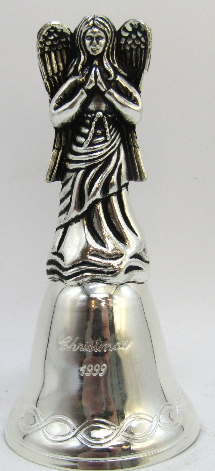 Madison Avenue 1999 Silverplate Angel Bell Making Spirits Brights New NIB