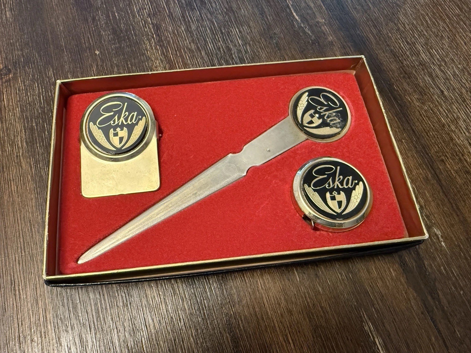 Vintage Eska Bicycle Motorcycle Letter Opener Paper Knife Tape Measurer Vintage Eska Bicycle Motorcycle Letter Opener Paper Knife Tape Measurer